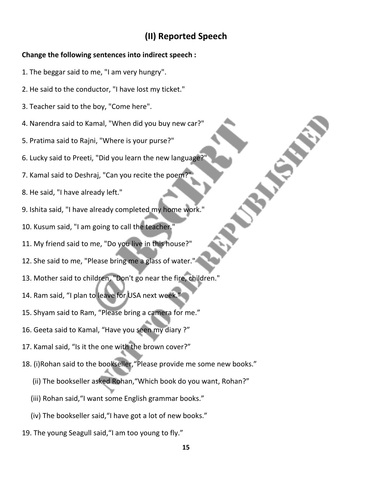 RBSE 2023 Class 10 English Question Bank - Page 20