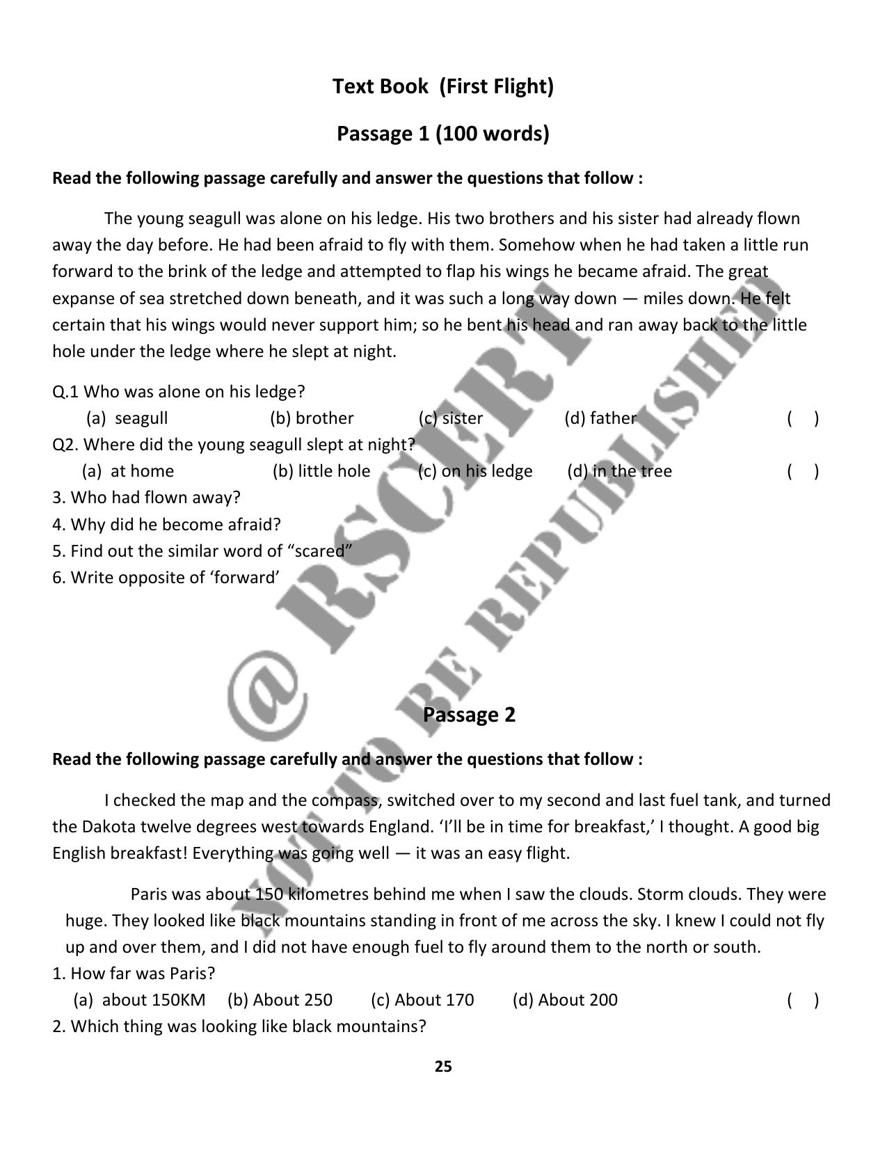 RBSE 2023 Class 10 English Question Bank - Page 30
