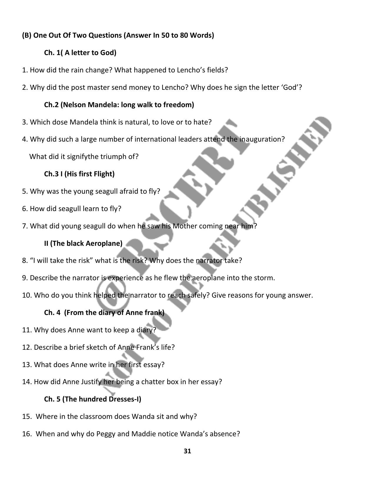 RBSE 2023 Class 10 English Question Bank - Page 36
