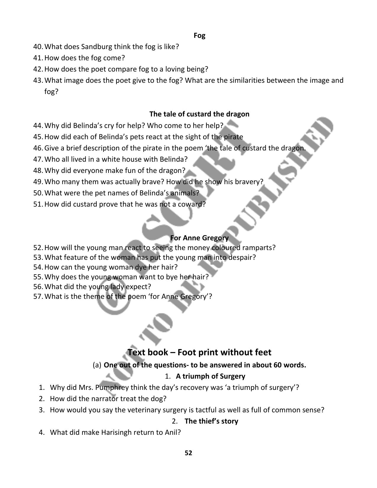 RBSE 2023 Class 10 English Question Bank - Page 57