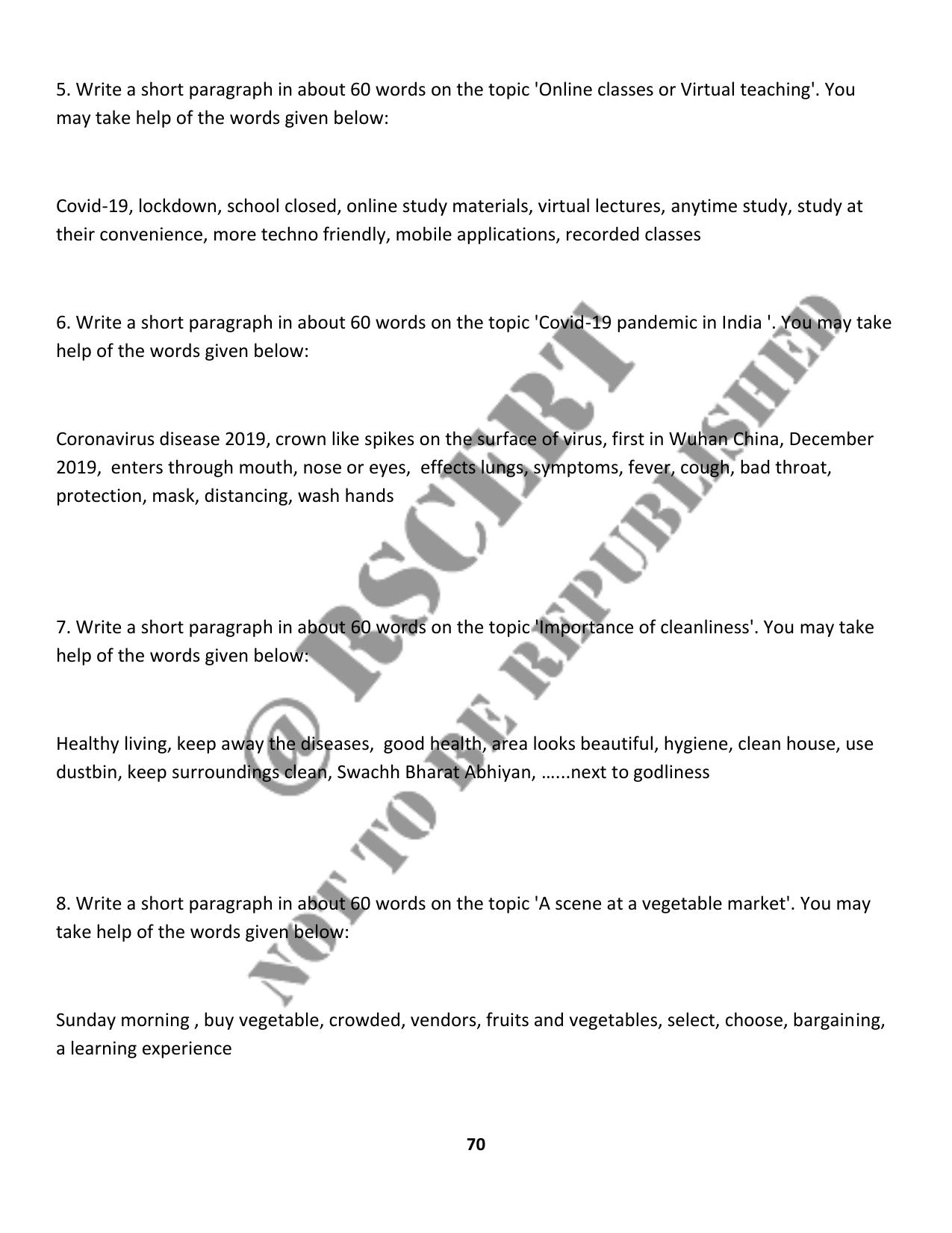 RBSE 2023 Class 10 English Question Bank - Page 75