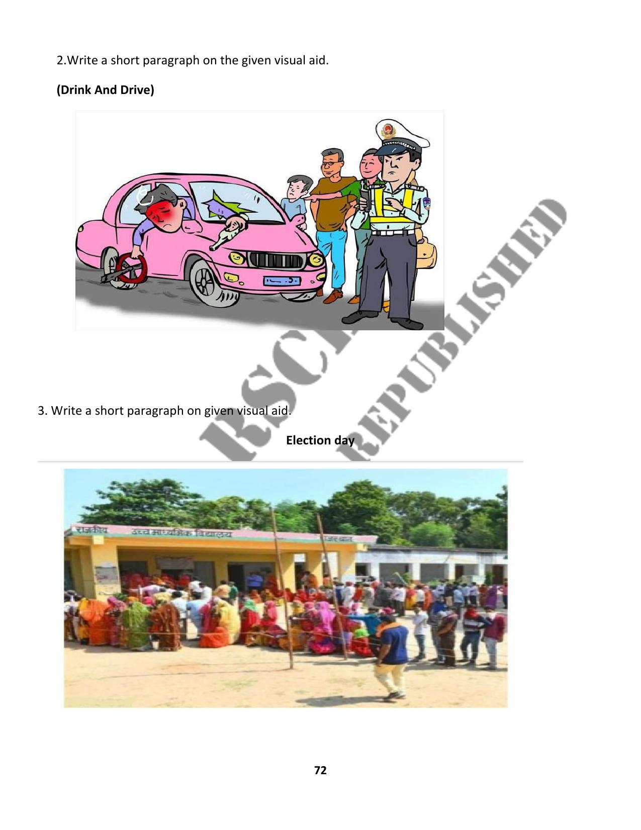 RBSE 2023 Class 10 English Question Bank - Page 77