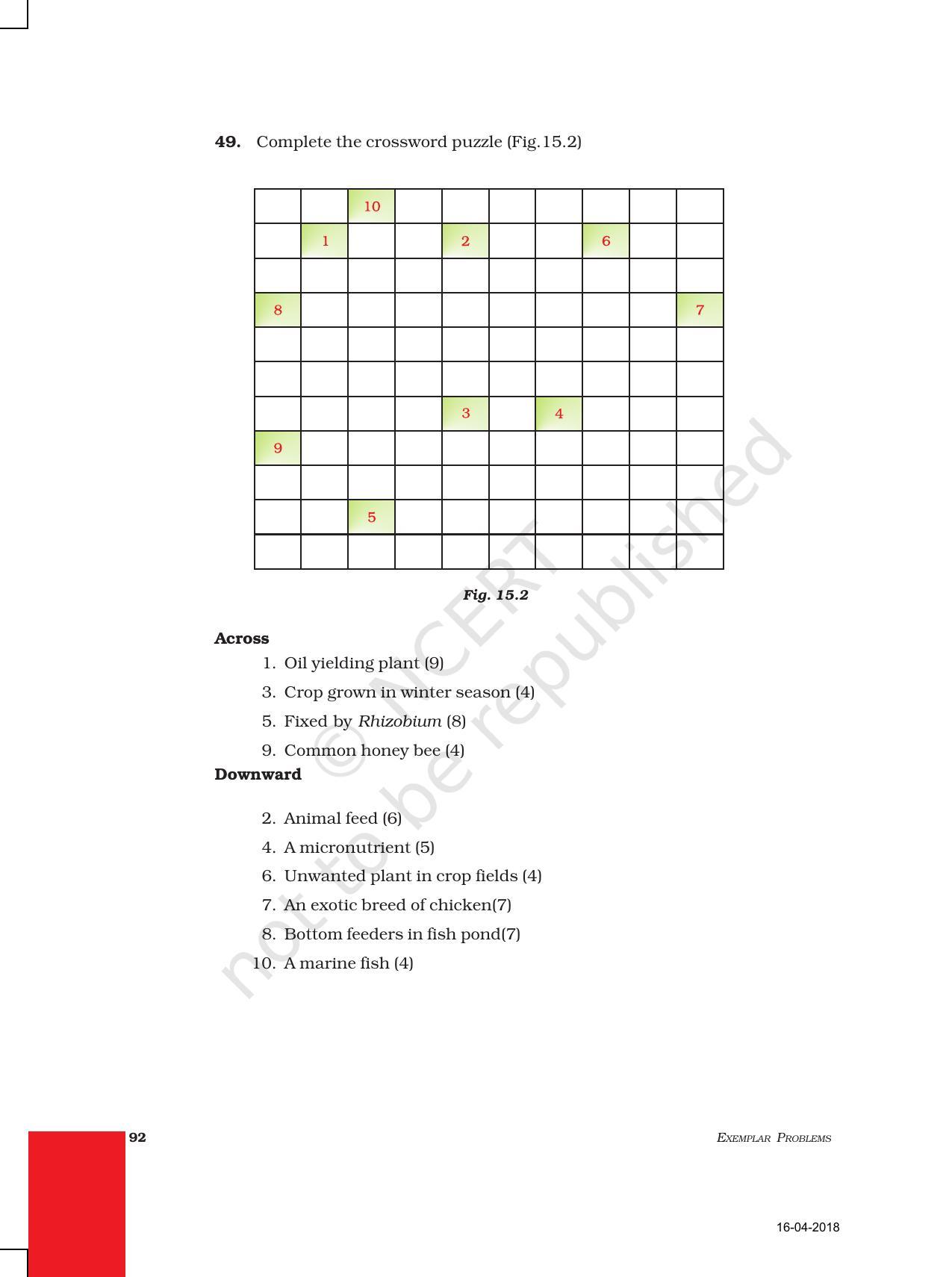 NCERT Exemplar Book for Class 9 Science: Chapter 15 Improvement in Food Resources - Page 8