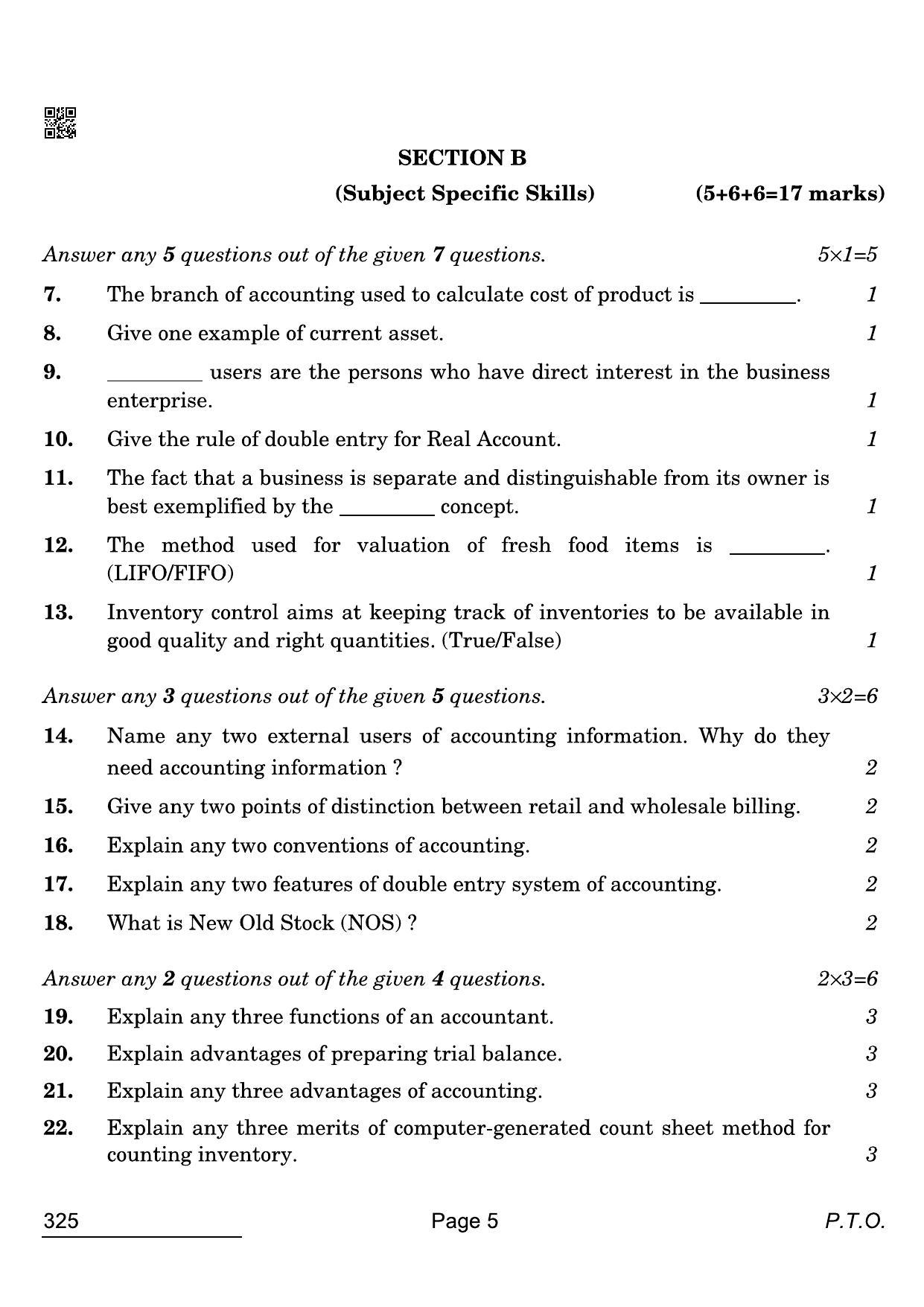 CBSE Class 12 325 Retail 2022 Compartment Question Paper - Page 5