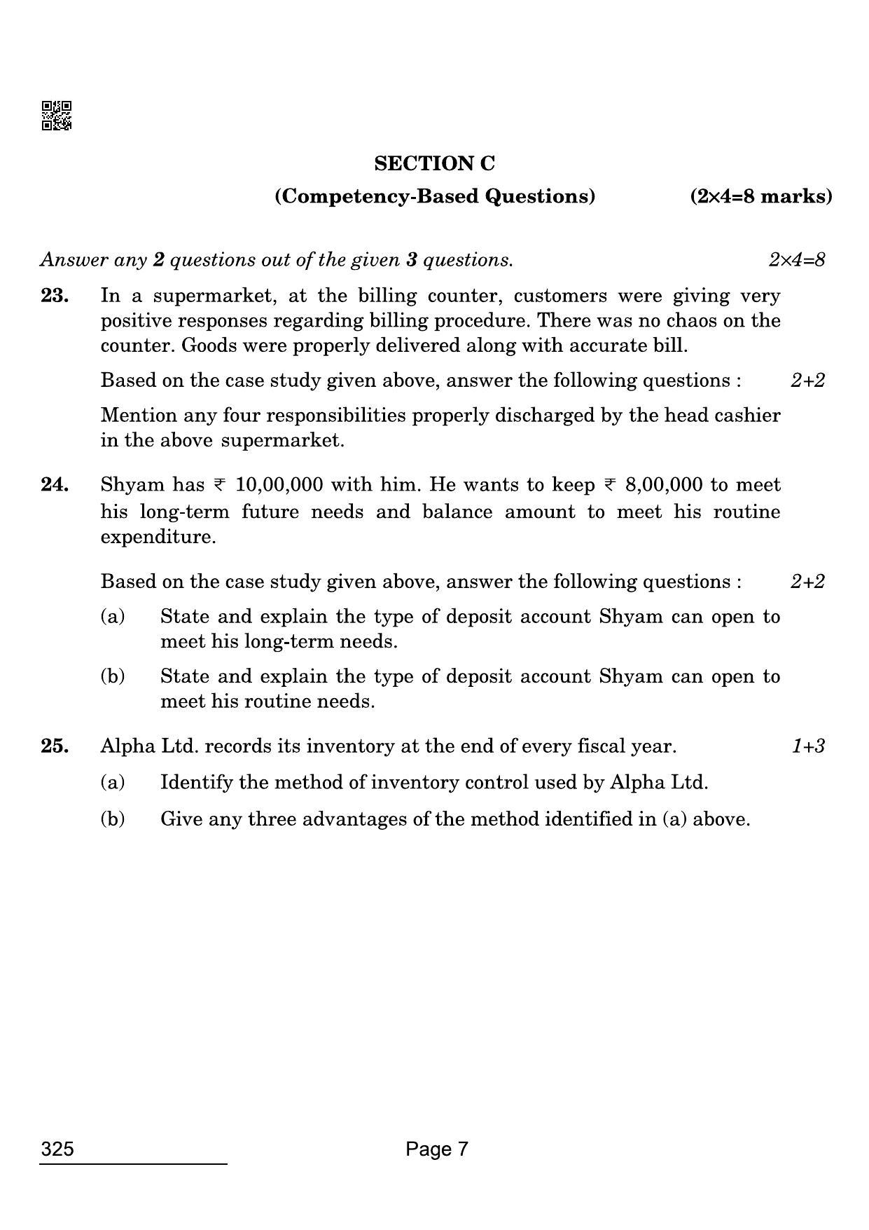 CBSE Class 12 325 Retail 2022 Compartment Question Paper - Page 7