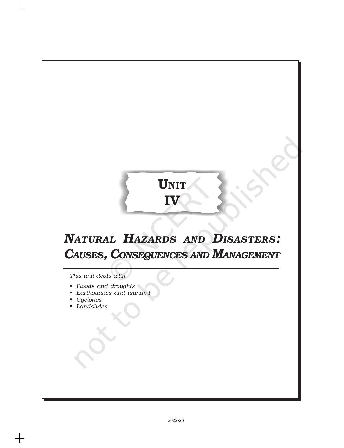 Ncert Book For Class 11 Geography Chapter 7 Natural Hazards
