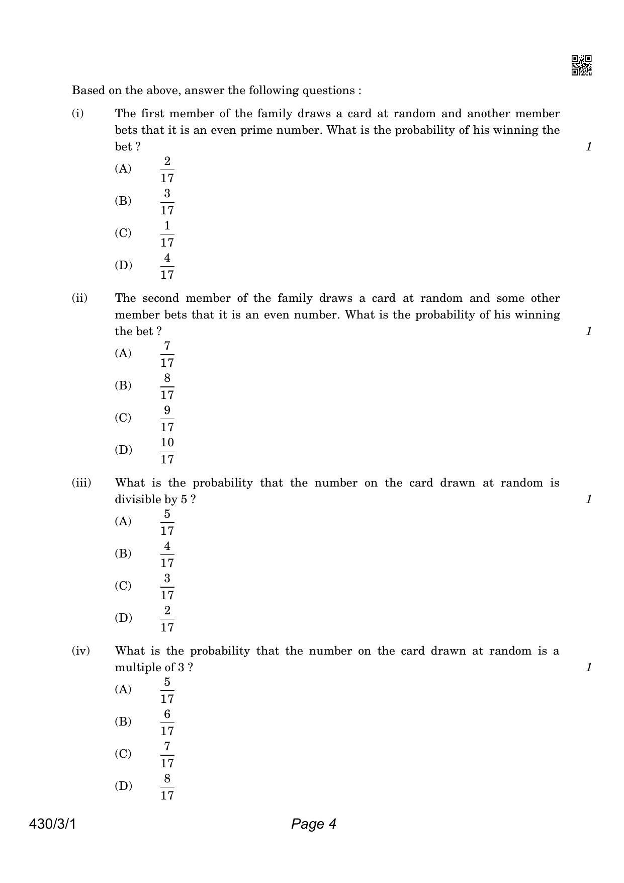 CBSE Class 10 QP_241_MATHS_BASIC 2021 Compartment Question Paper - Page 4