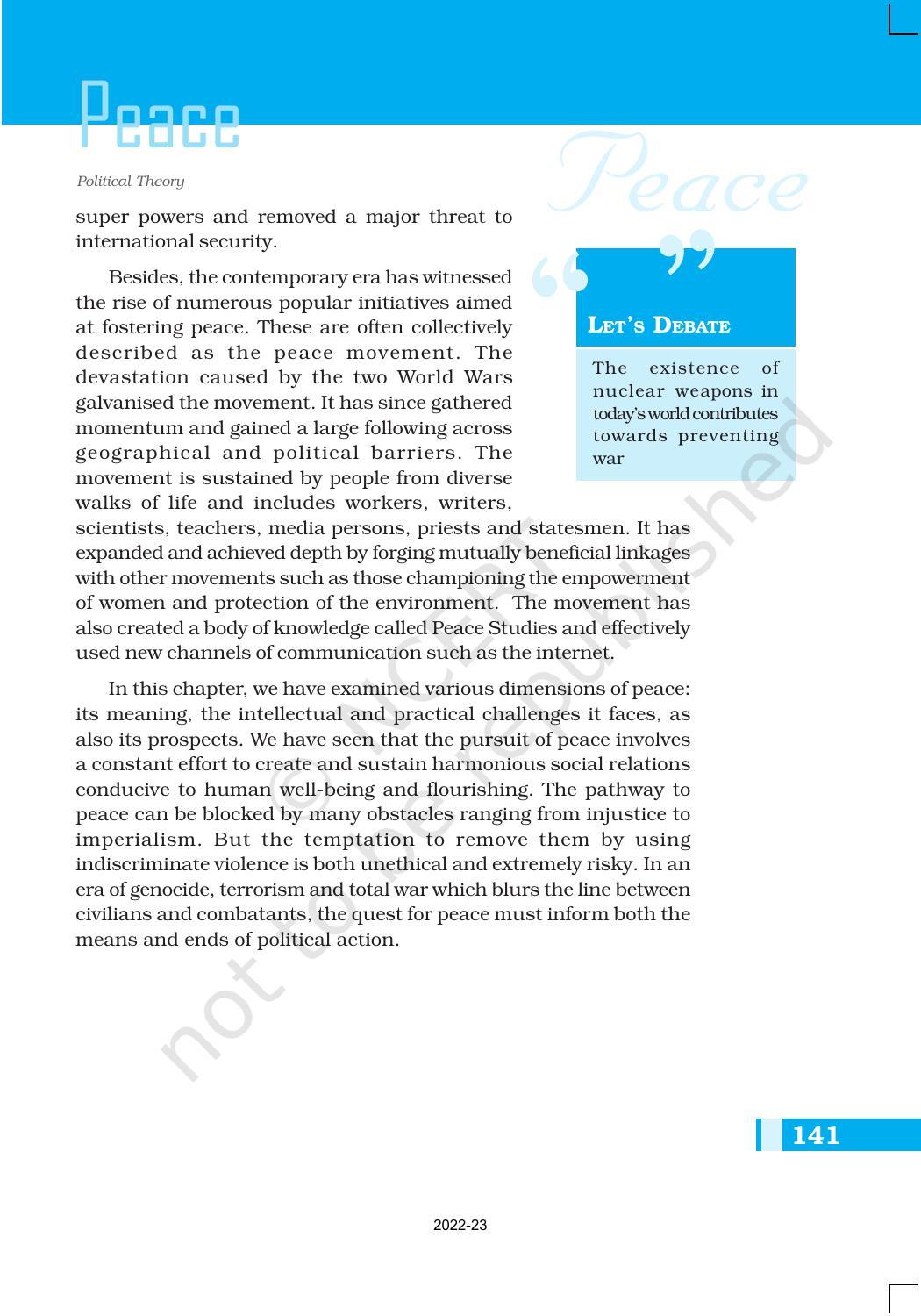 NCERT Book for Class 11 Political Science (Political Theory) Chapter 9 Peace - Page 13