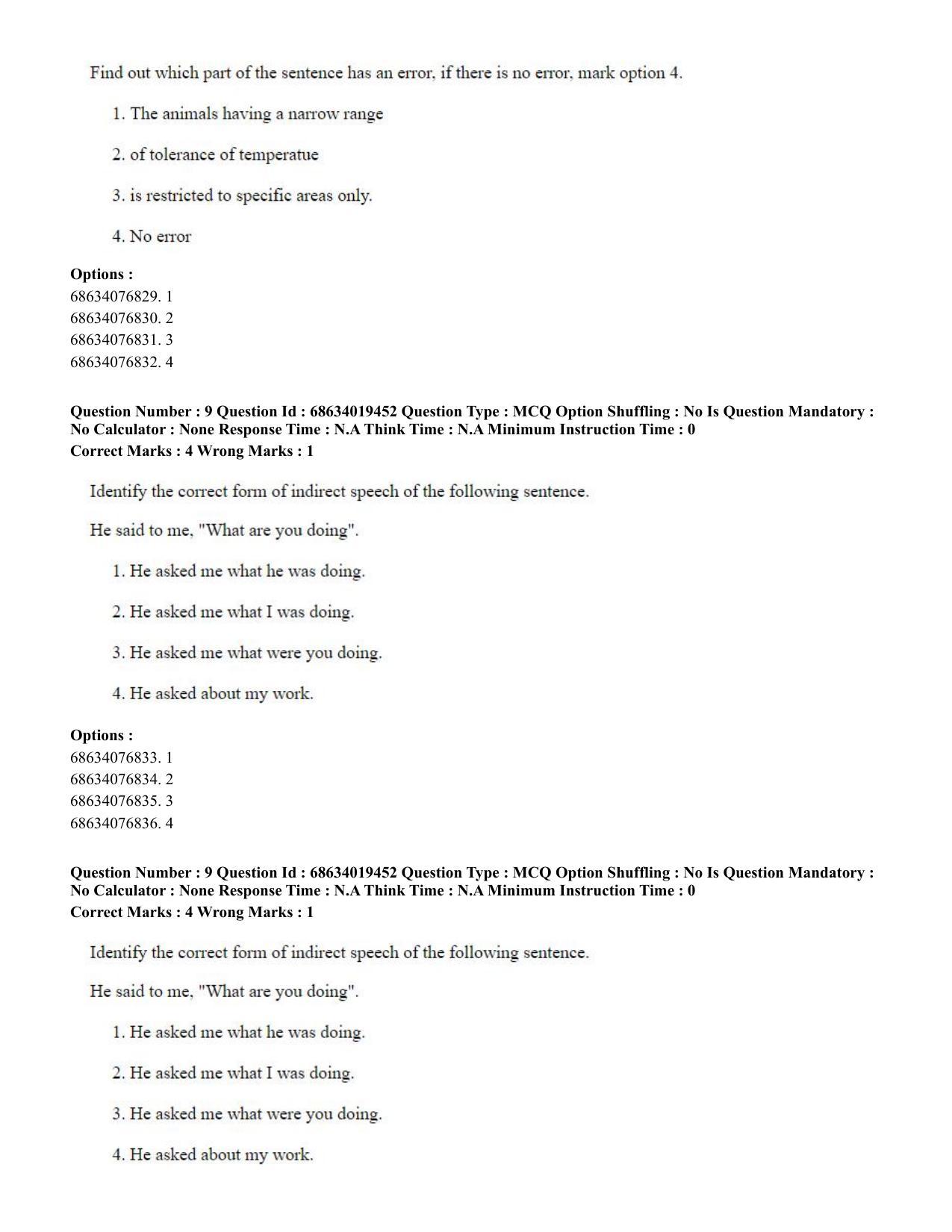 CUET PG 2023: COQP18 – Physical Education(ENG) - Shift 2 (13-06-2023) Question Paper - Page 10