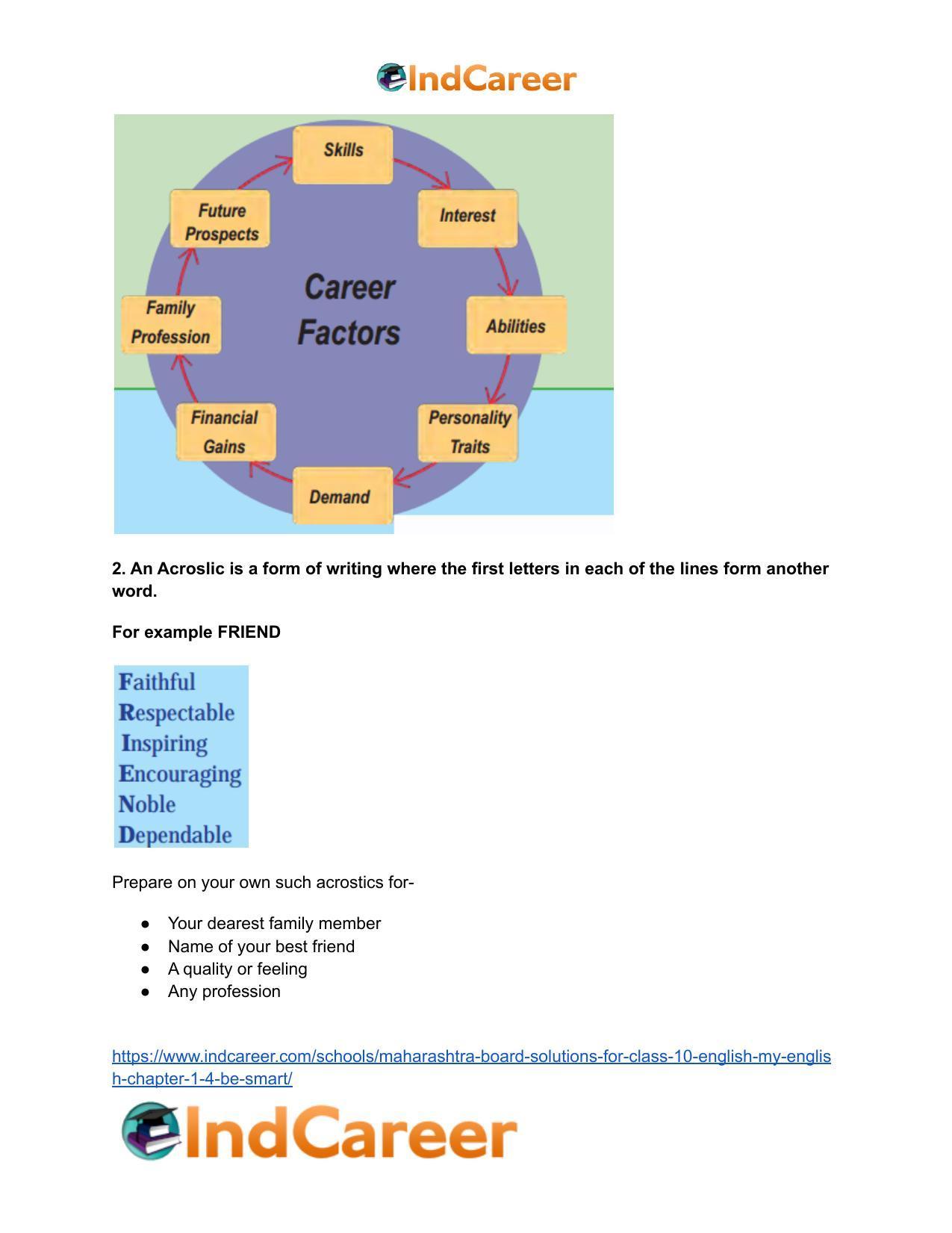 Maharashtra Board Solutions for Class 10- English (My English): Chapter 1.4- Be SMART - Page 3