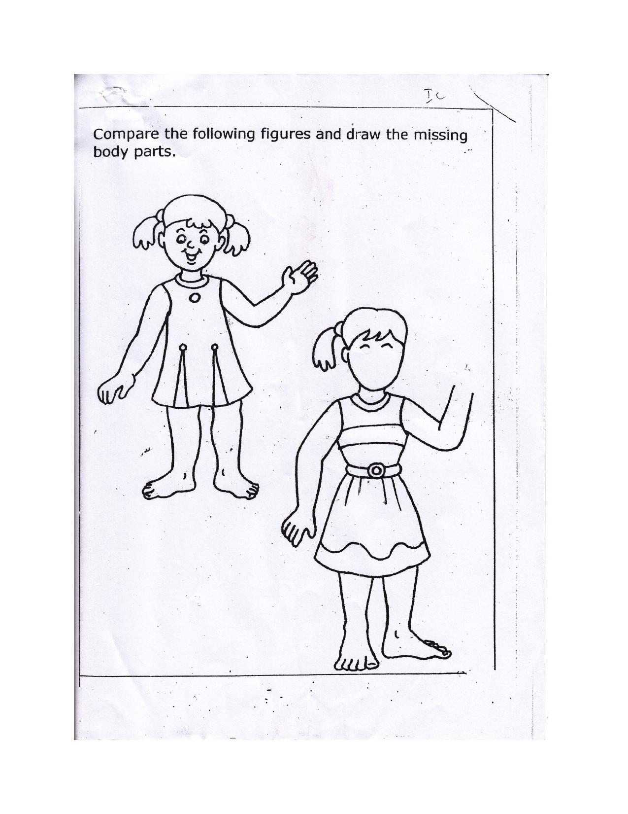 Worksheet for Class 1 EVS Our Body and Cleanliness Assignment 1 - Page 2