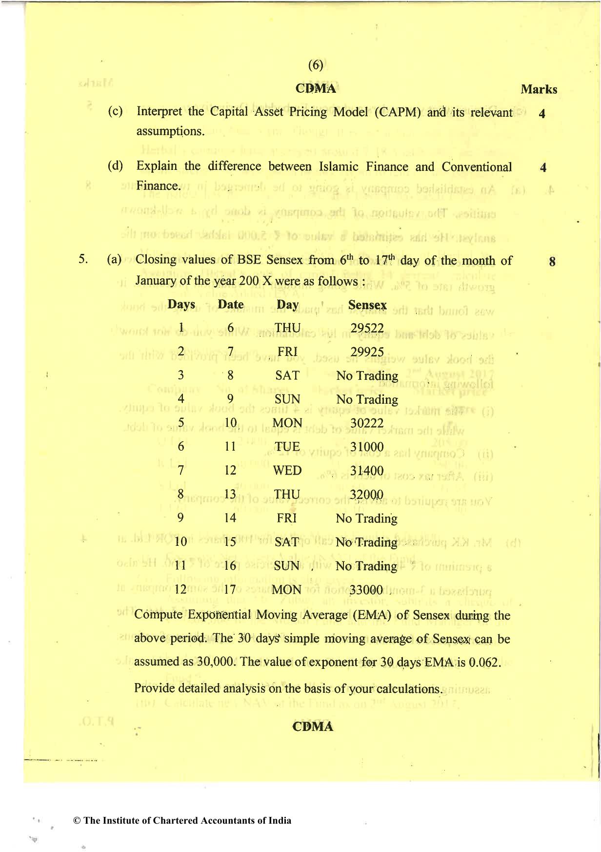 CA Final May 2018 Question Paper - Paper 2 – Strategic Financial Management - Page 6