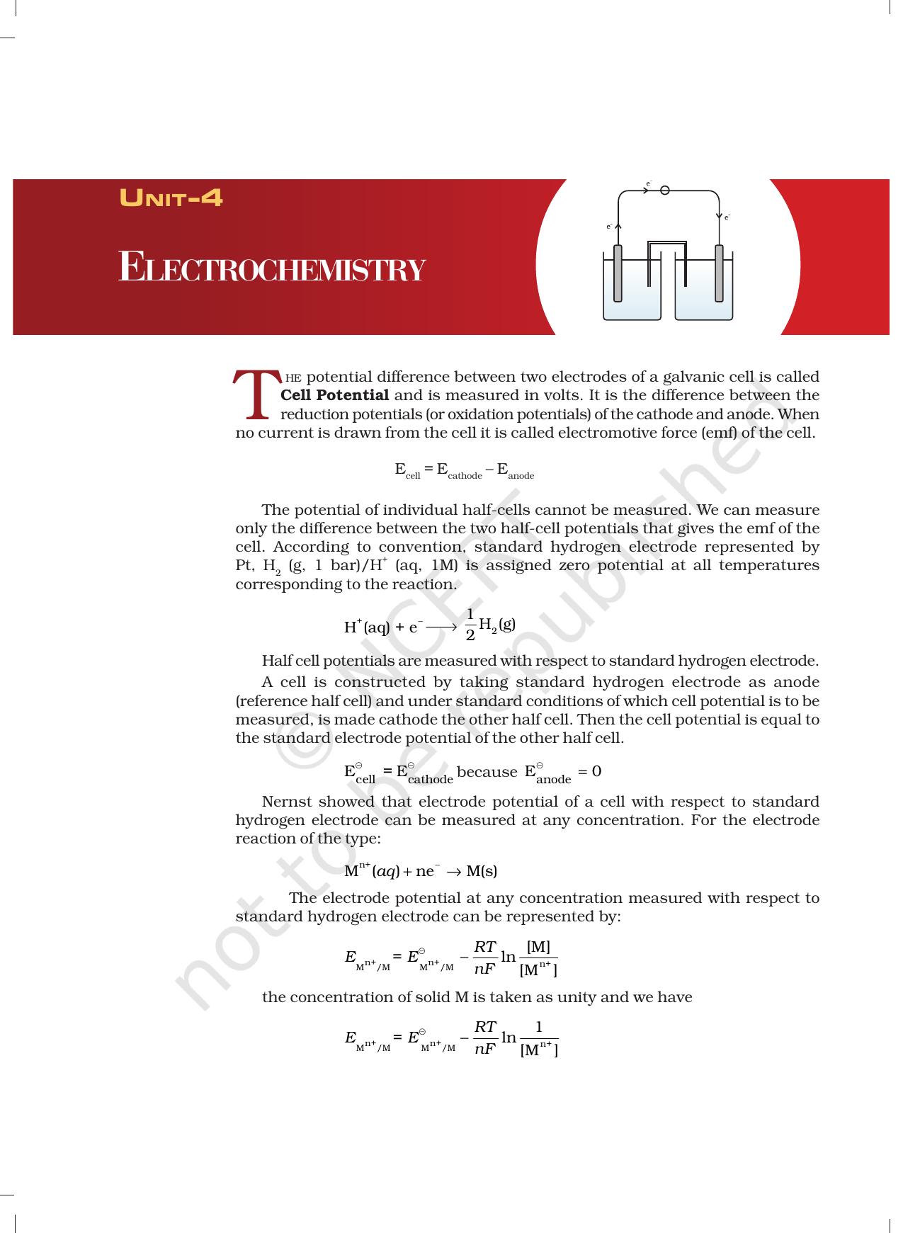 NCERT Laboratory Manuals for Class XII Chemistry - Unit 4 (Electrochemistry) - Page 1