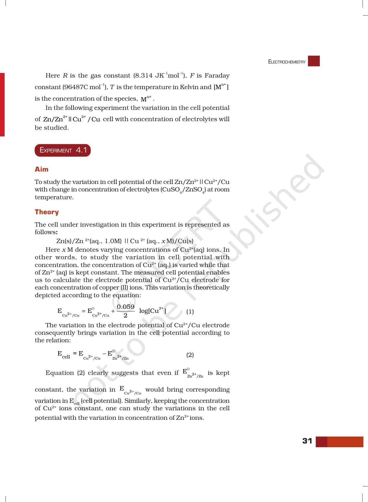 NCERT Laboratory Manuals for Class XII Chemistry - Unit 4 (Electrochemistry) - Page 2