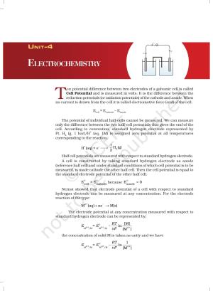 NCERT Laboratory Manuals for Class XII Chemistry - Unit 4 (Electrochemistry)