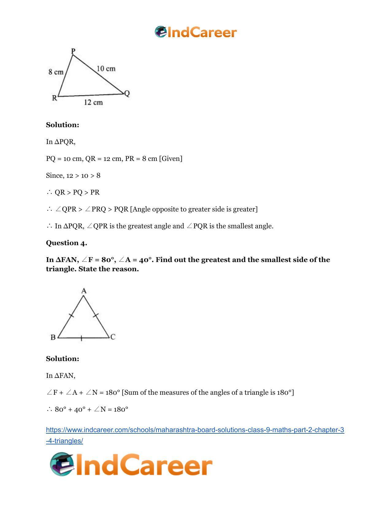 Maharashtra Board Solutions Class 9-Maths (Part 2): Chapter 3.4- Triangles - Page 4