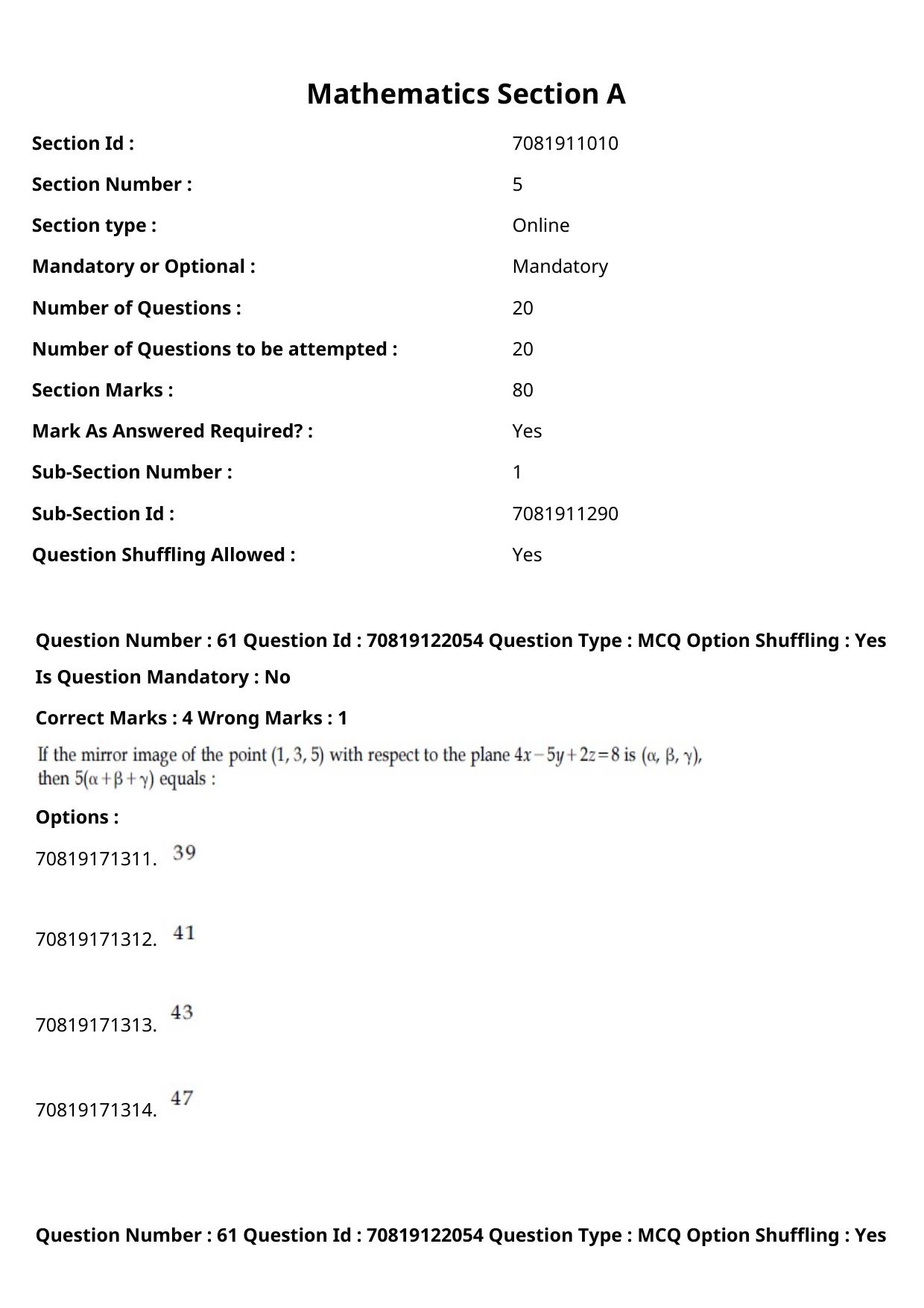 JEE Mains 2021: B.Arch Tamil (Shift 2) 26-02-2021 Question Paper - Page 73