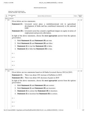 ICAR AIEEA PG 2023 ANIMAL SCIENCE Question Paper