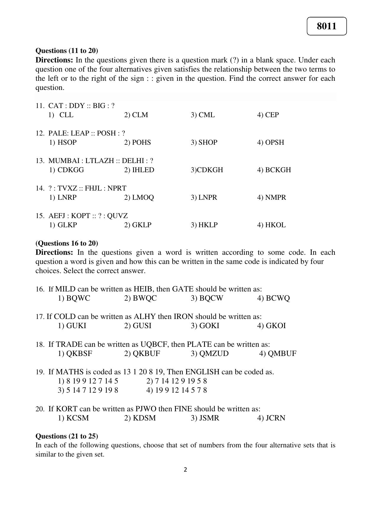 Puducherry NMMS 2021 Question Paper - Page 3