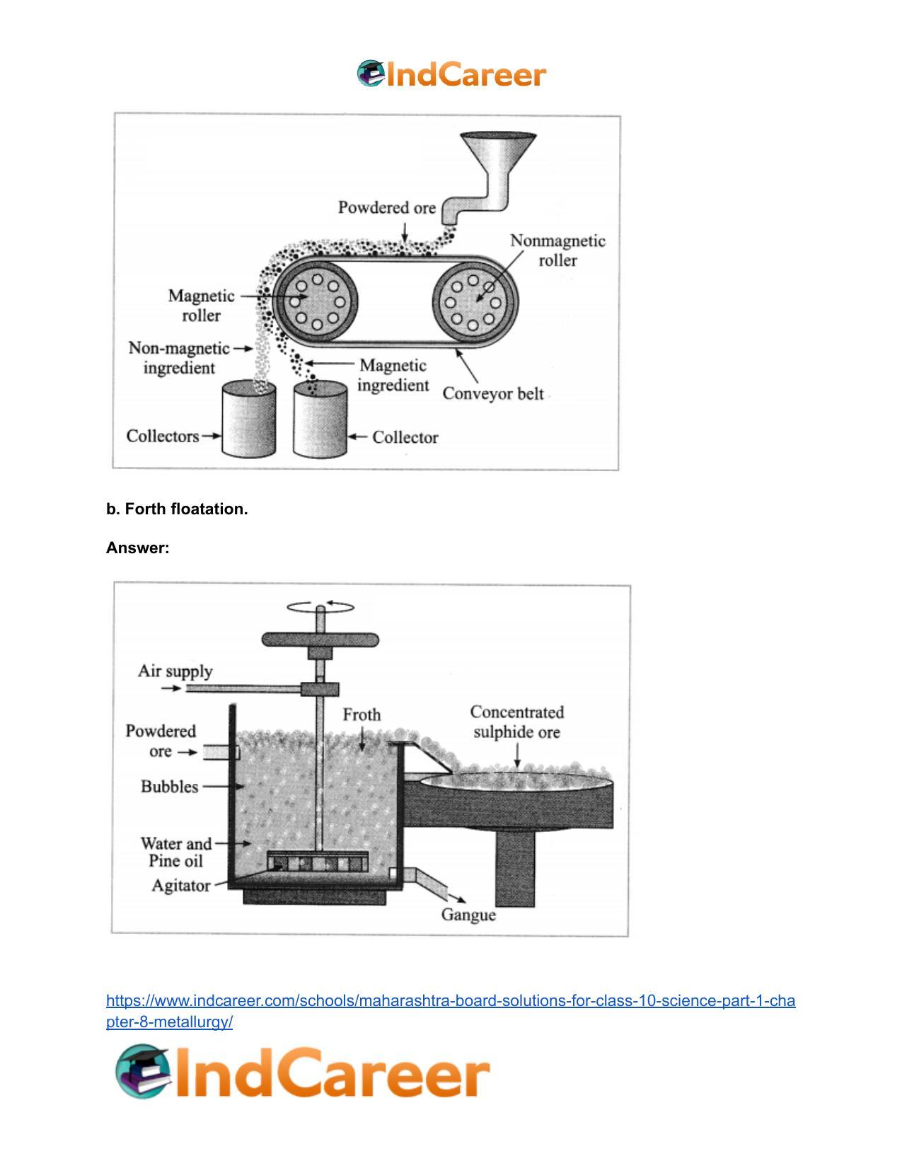 Maharashtra Board Solutions for Class 10- Science (Part 1): Chapter 8- Metallurgy - Page 8