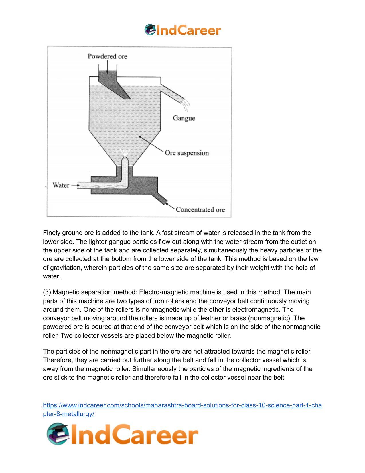 Maharashtra Board Solutions for Class 10- Science (Part 1): Chapter 8- Metallurgy - Page 63