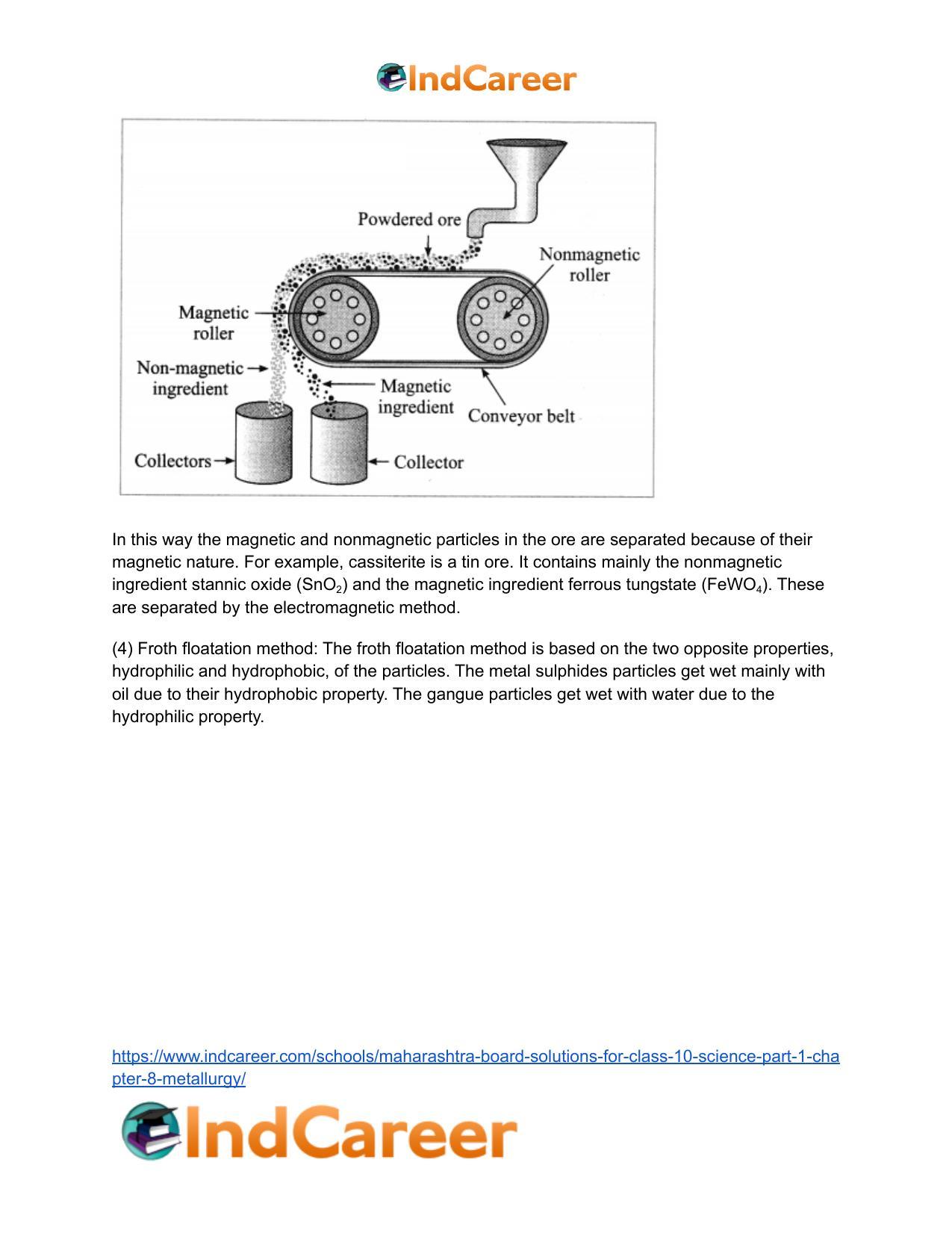 Maharashtra Board Solutions for Class 10- Science (Part 1): Chapter 8- Metallurgy - Page 64