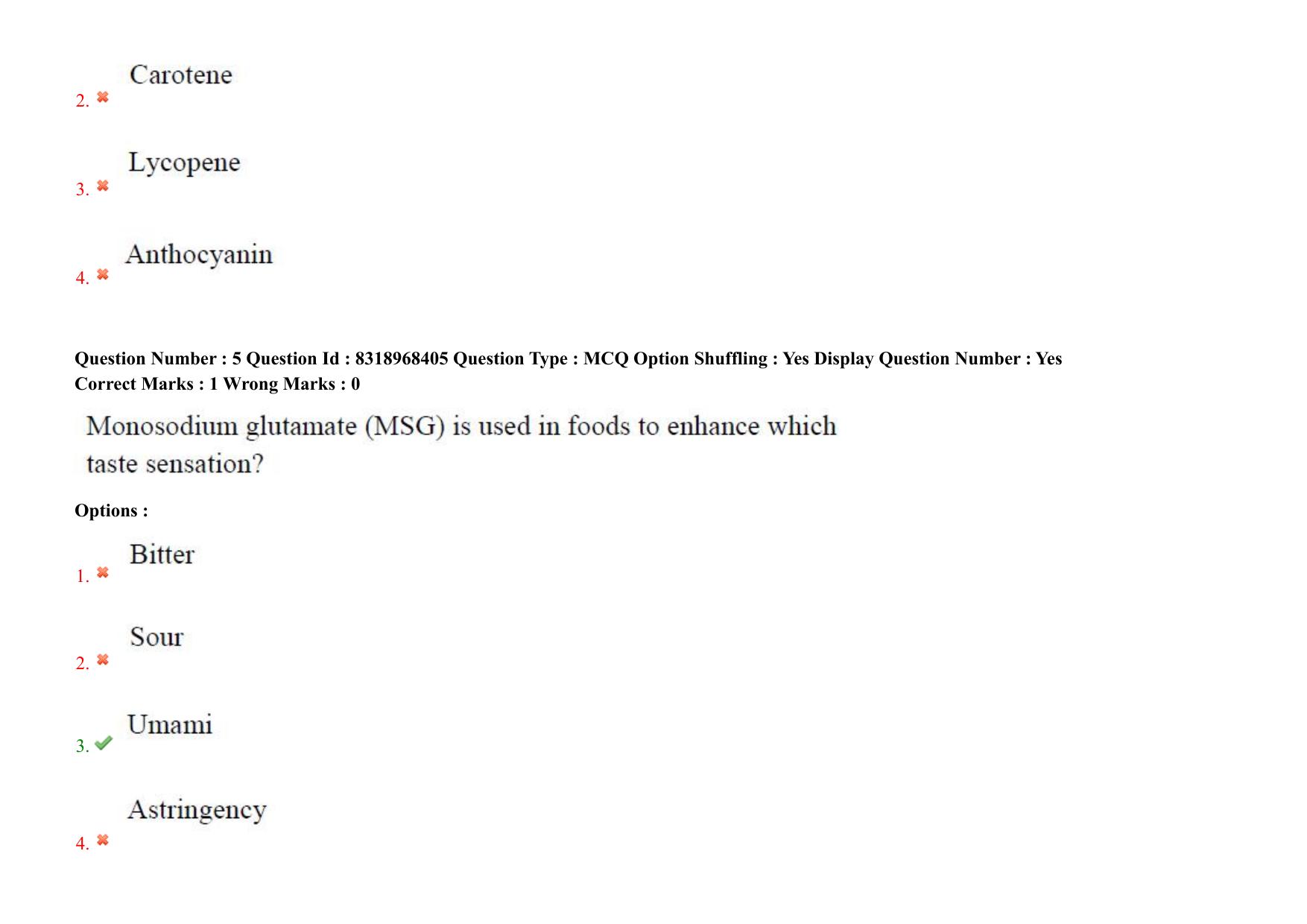 AP PGCET 2025 Food Technology Paper with Answer Key - Page 5