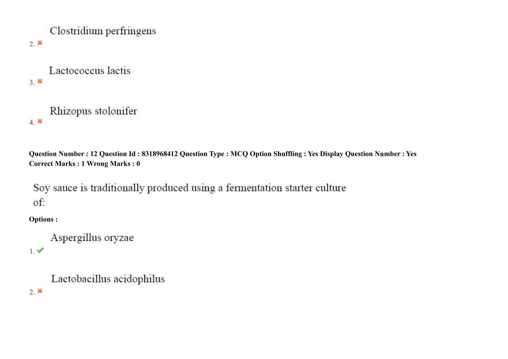 AP PGCET 2025 Food Technology Paper with Answer Key - Page 10