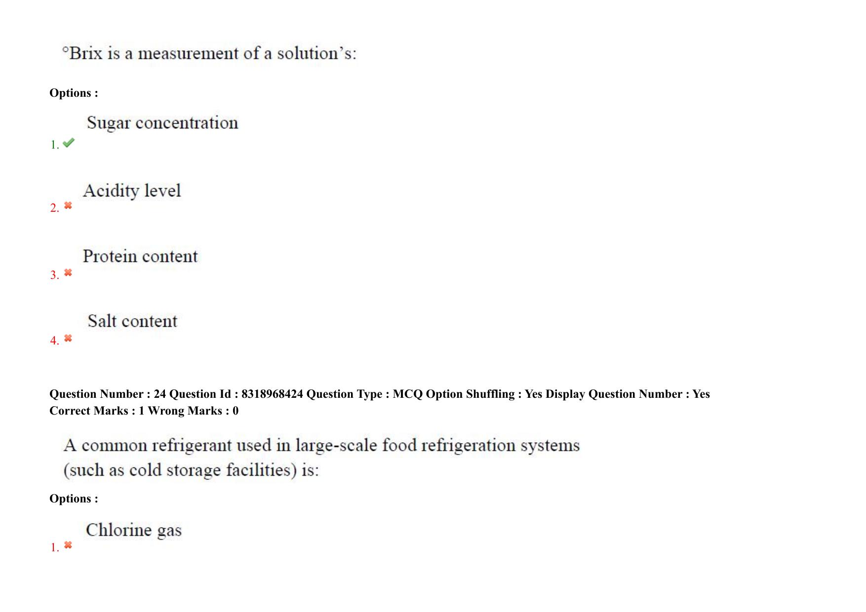 AP PGCET 2025 Food Technology Paper with Answer Key - Page 19