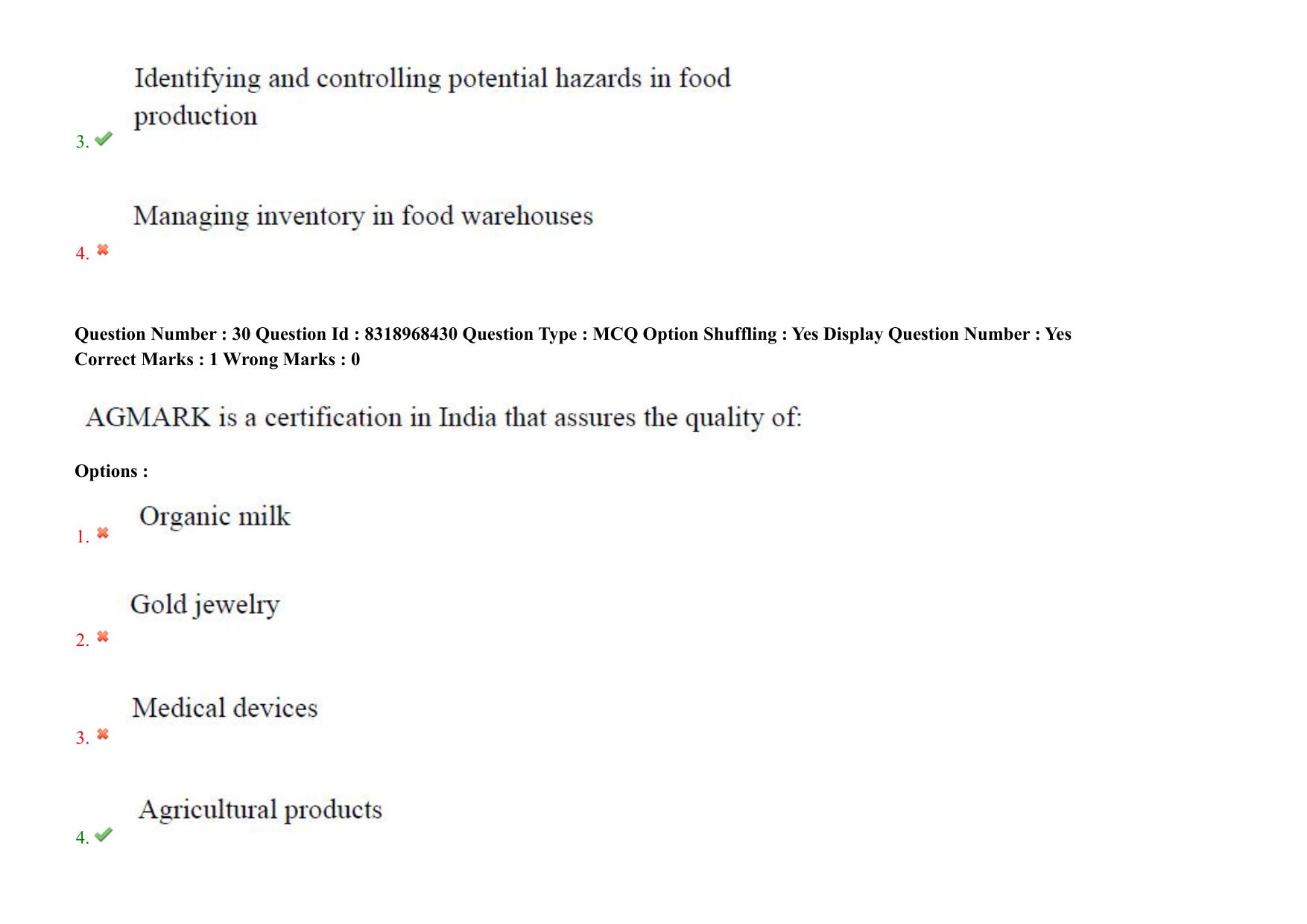 AP PGCET 2025 Food Technology Paper with Answer Key - Page 24