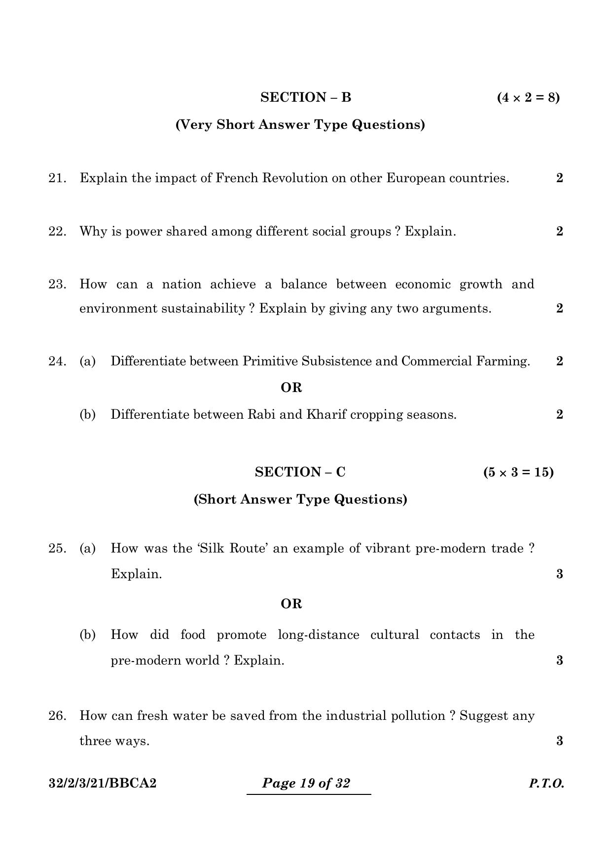 CBSE Class 10 32-2-3 Social Science 2024 Question Paper - Page 19