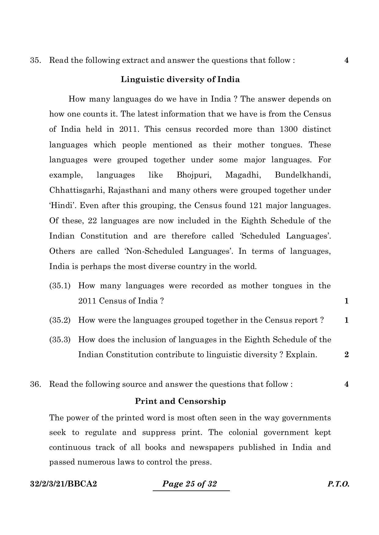 CBSE Class 10 32-2-3 Social Science 2024 Question Paper - Page 25
