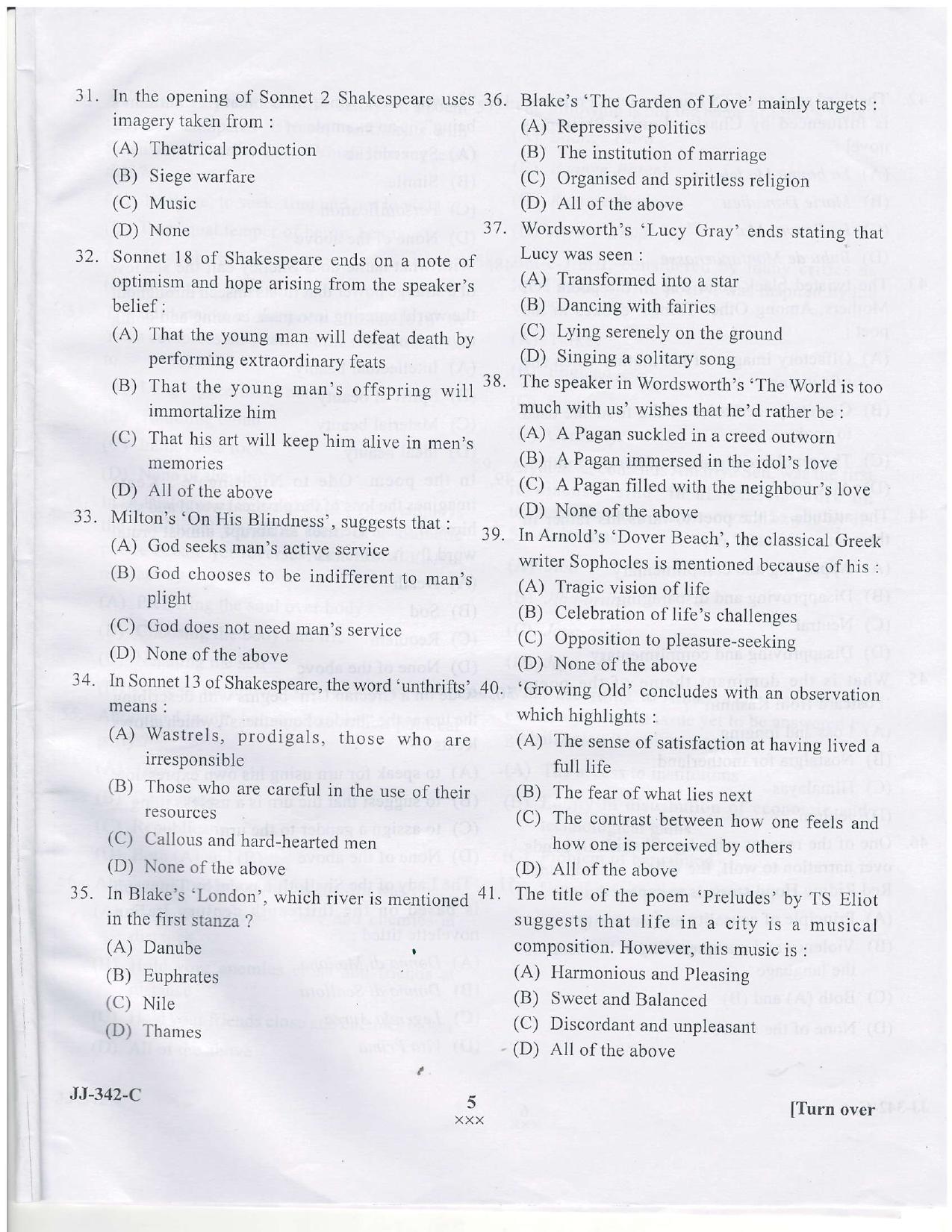 KUET 2024 M.A. English Question Paper - Page 18