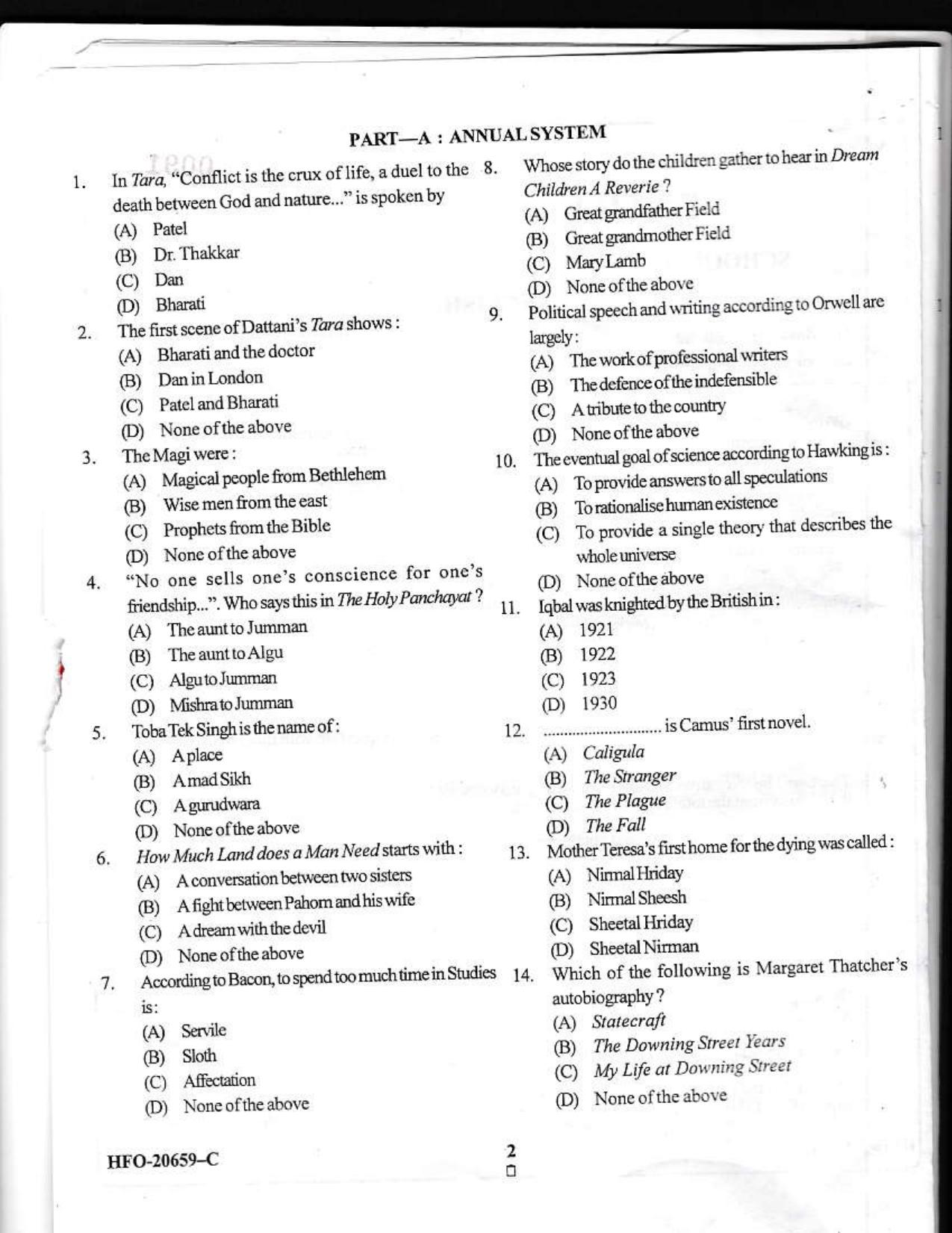 KUET 2024 M.A. English Question Paper - Page 21