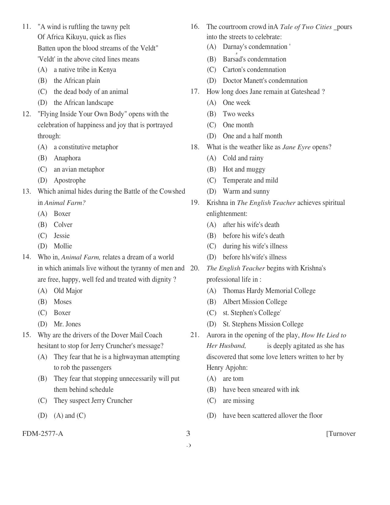 KUET 2024 M.A. English Question Paper - Page 32