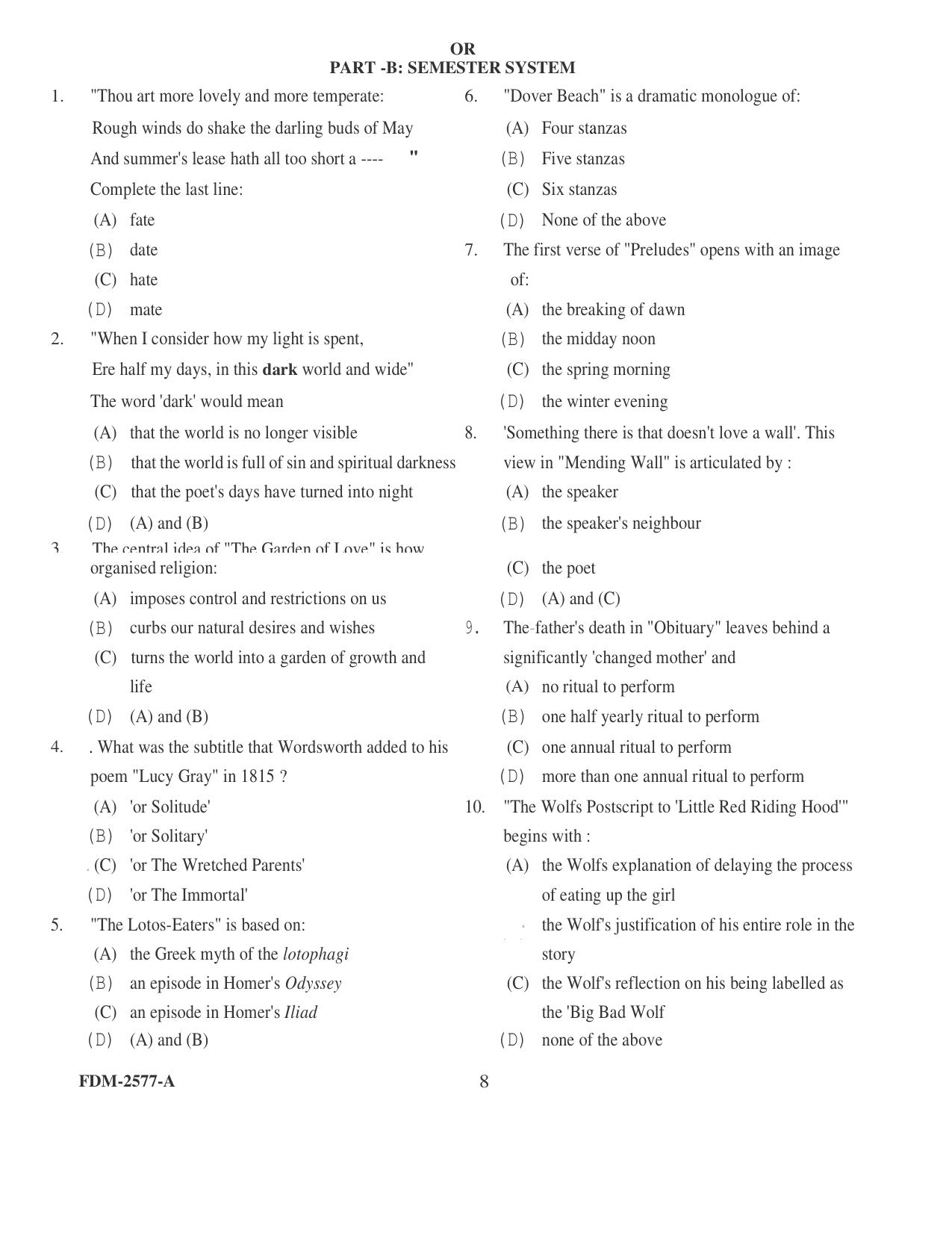 KUET 2024 M.A. English Question Paper - Page 37
