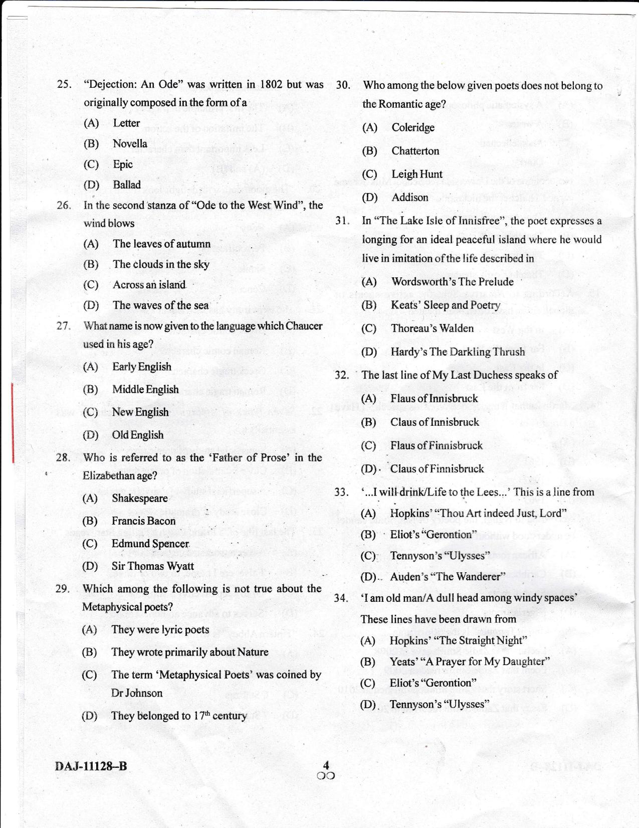 KUET 2024 M.A. English Question Paper - Page 46
