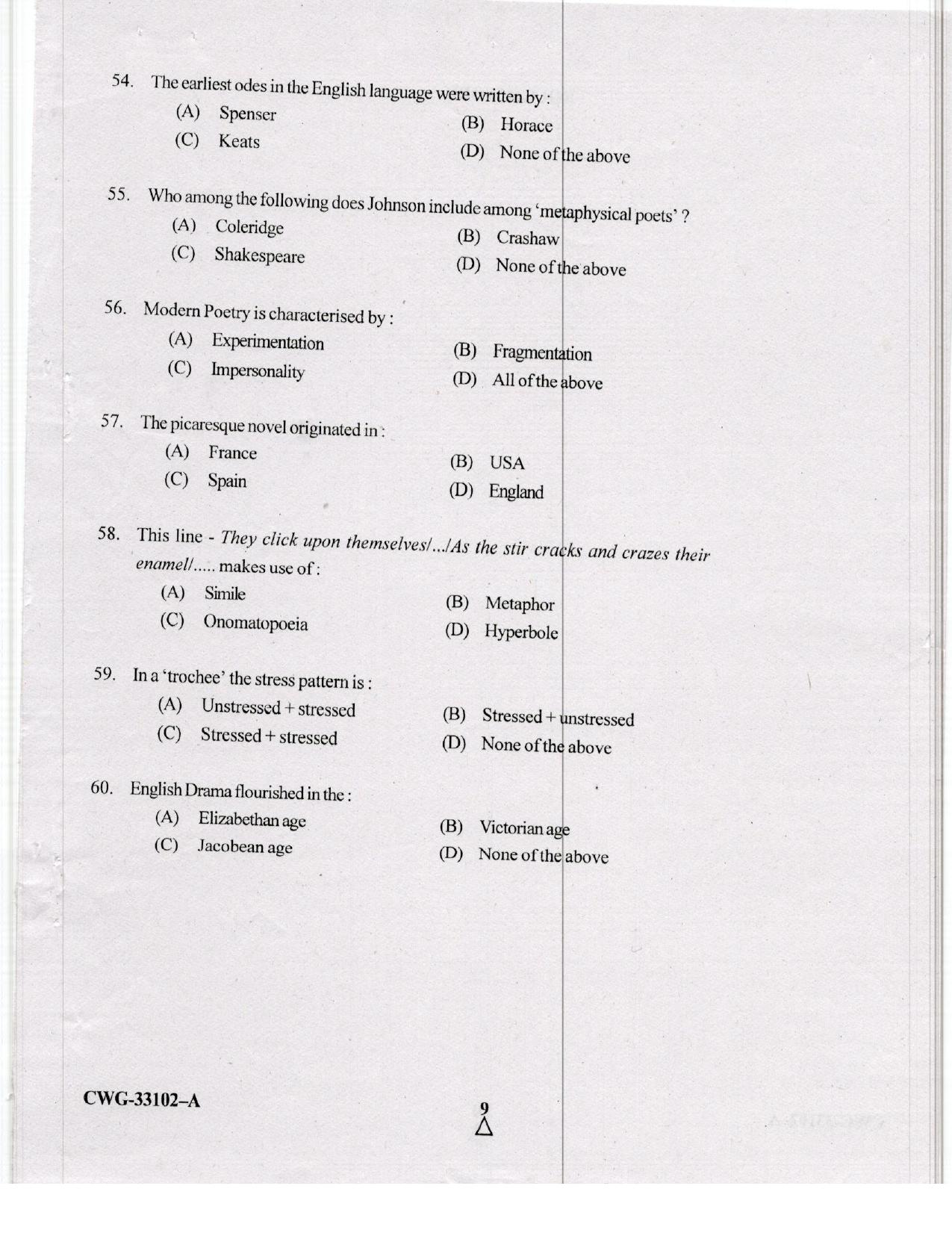 KUET 2024 M.A. English Question Paper - Page 57