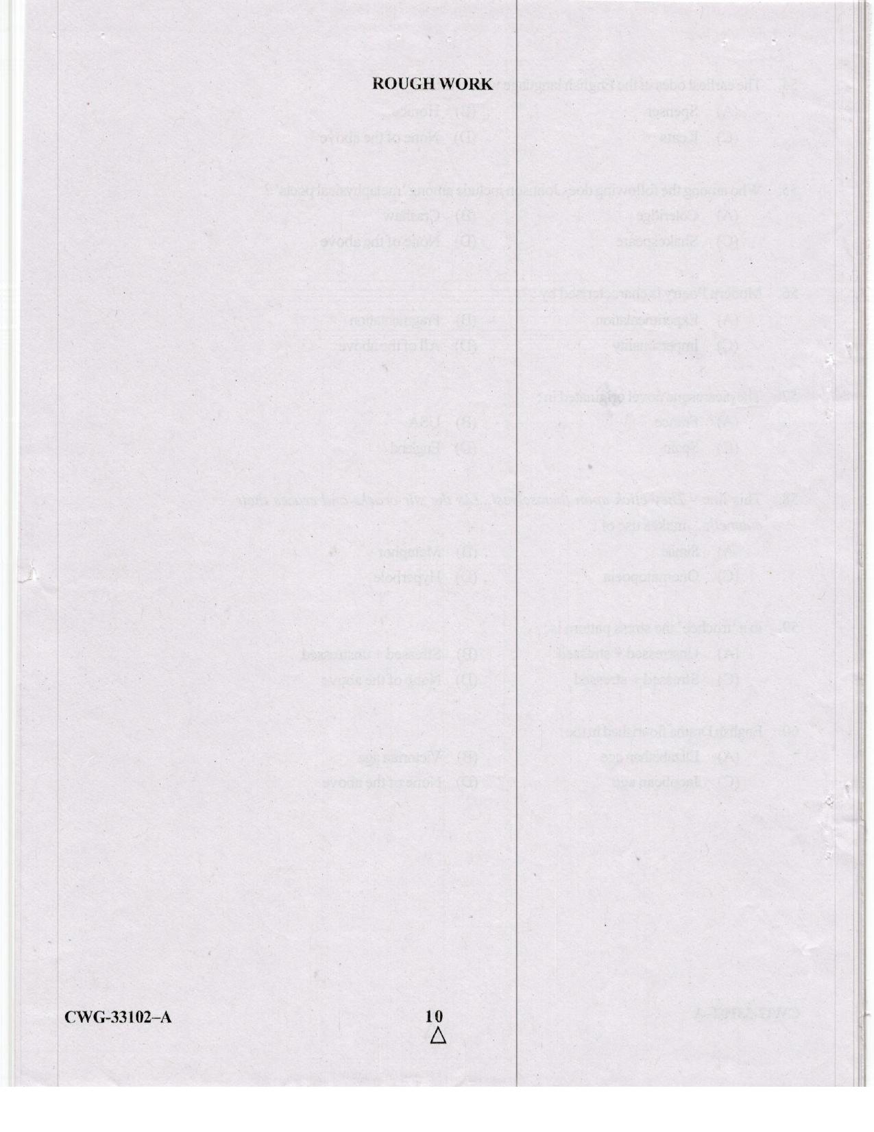 KUET 2024 M.A. English Question Paper - Page 58