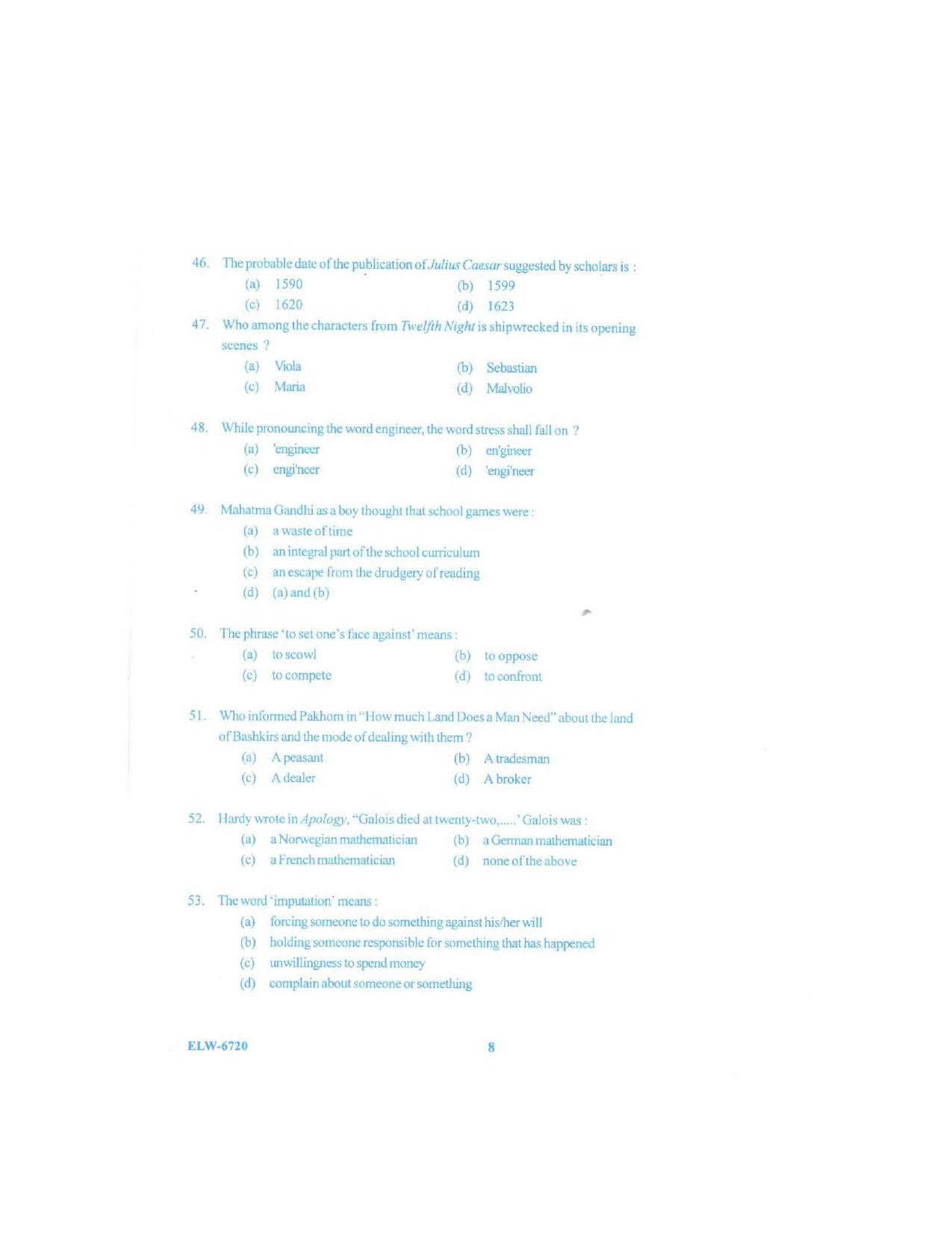 KUET 2024 M.A. English Question Paper - Page 93