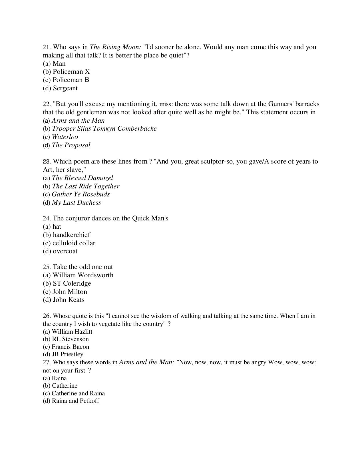KUET 2024 M.A. English Question Paper - Page 98