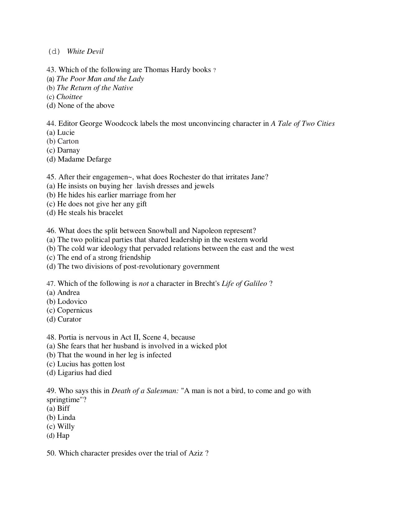 KUET 2024 M.A. English Question Paper - Page 101