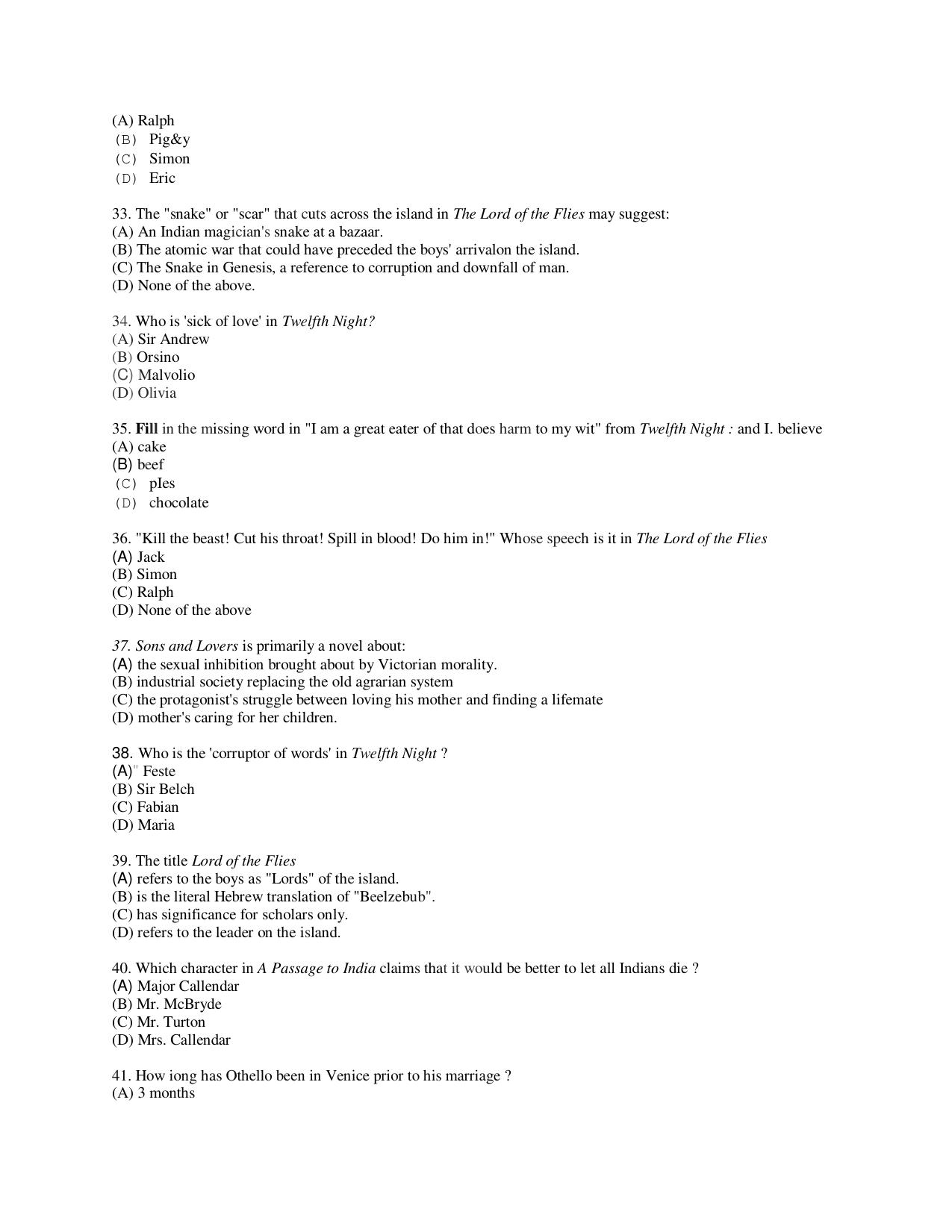 KUET 2024 M.A. English Question Paper - Page 107