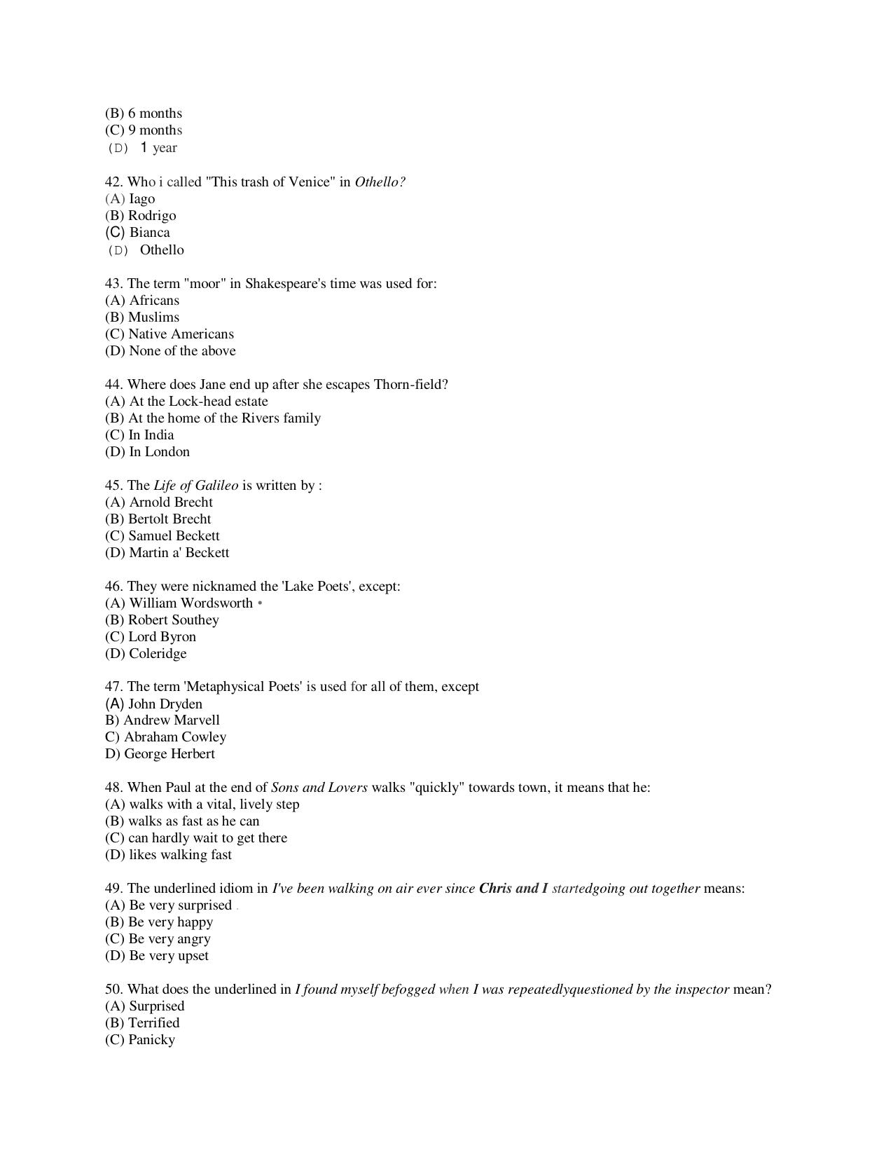 KUET 2024 M.A. English Question Paper - Page 108