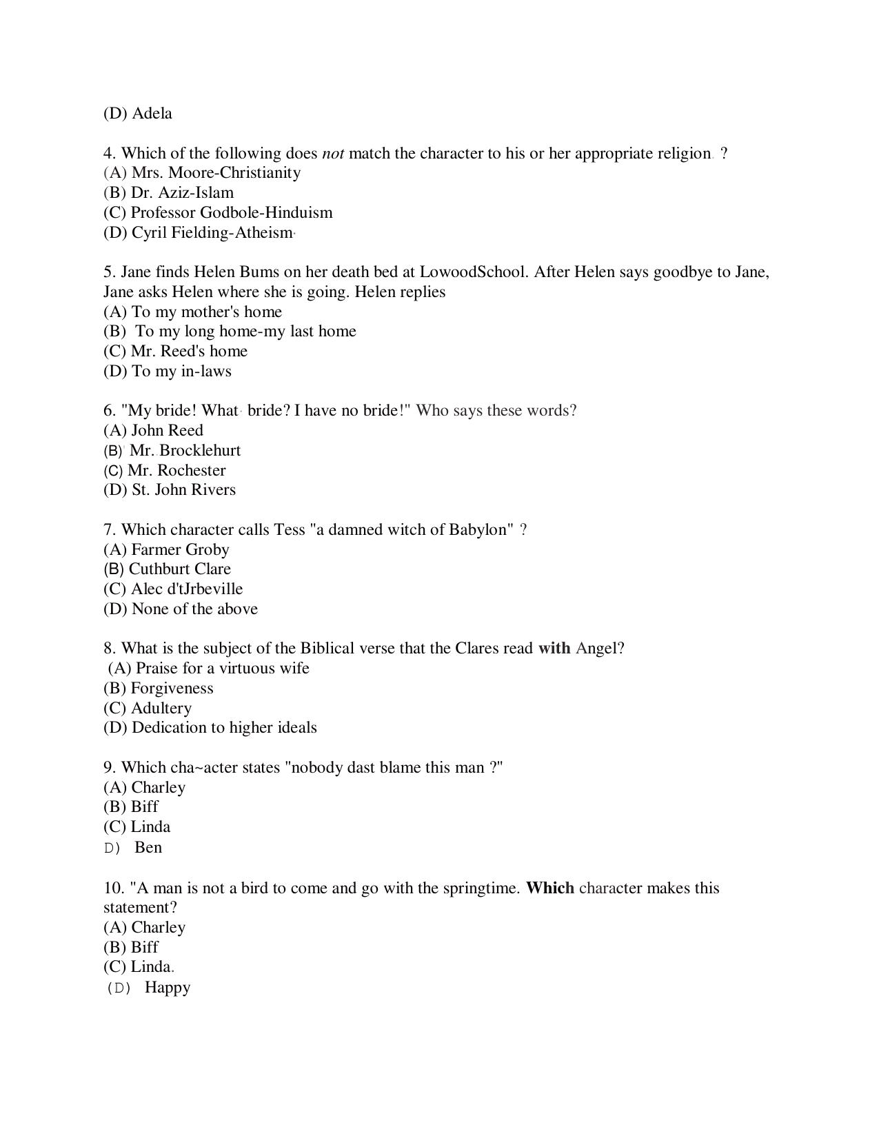 KUET 2024 M.A. English Question Paper - Page 112