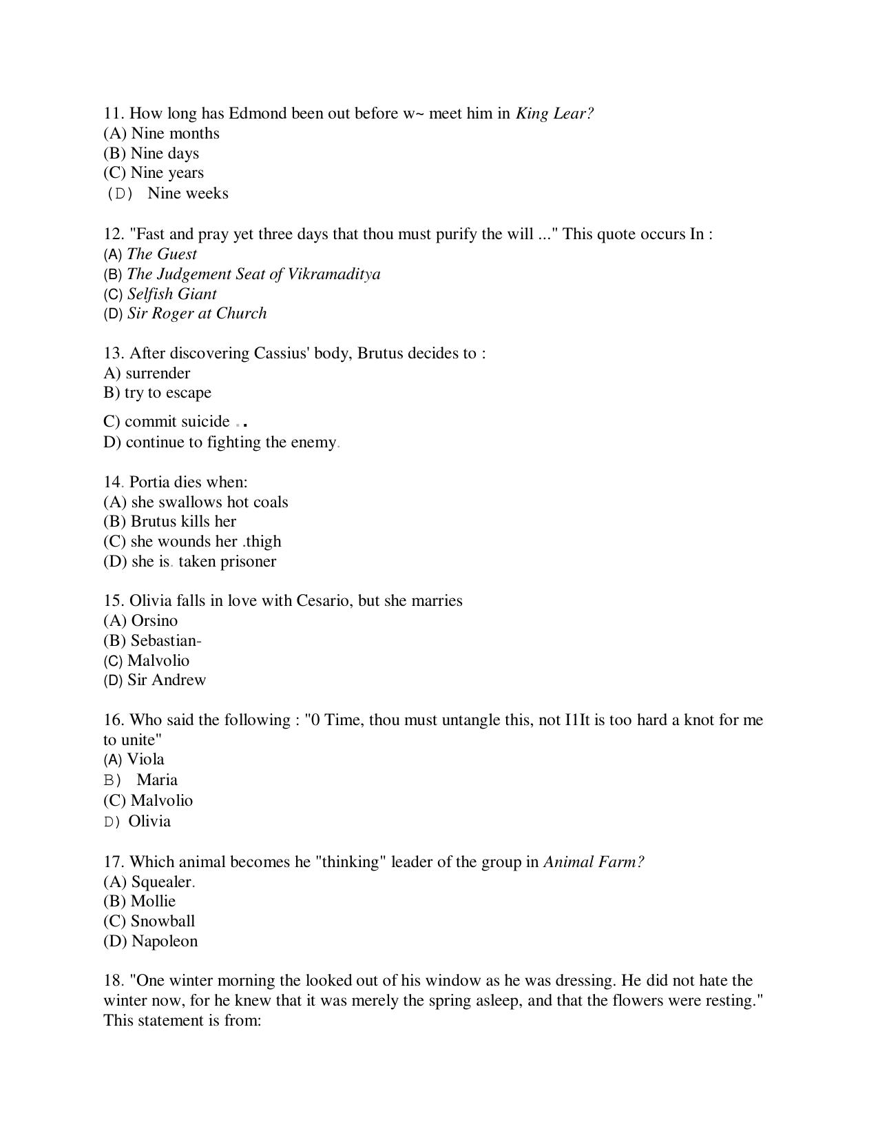 KUET 2024 M.A. English Question Paper - Page 113