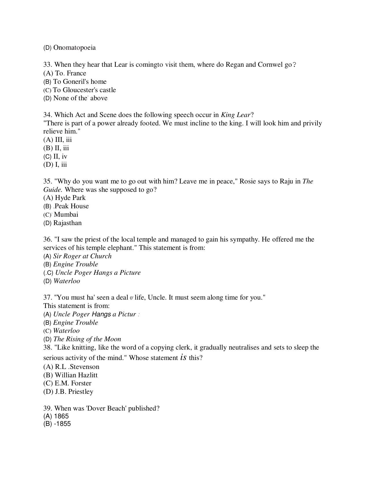 KUET 2024 M.A. English Question Paper - Page 116