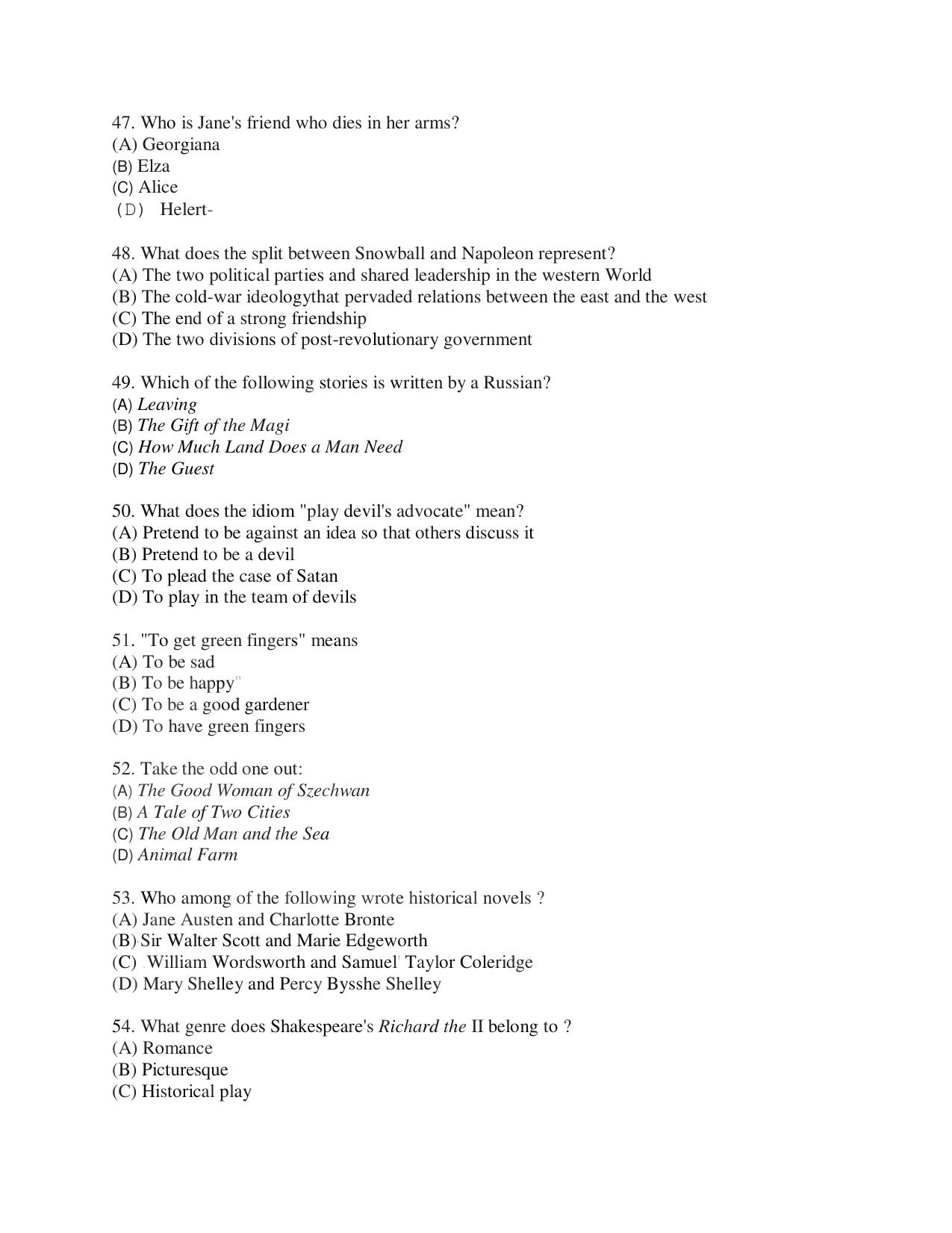 KUET 2024 M.A. English Question Paper - Page 118