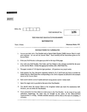 CUSAT CAT 2013 Mathematics Question Paper