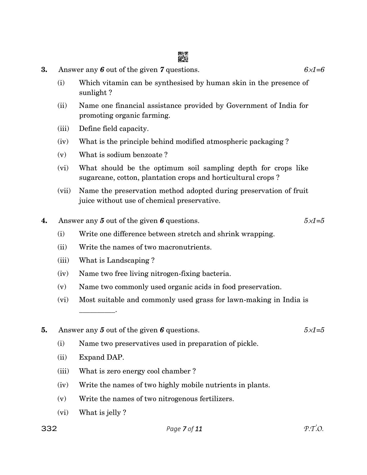CBSE Class 12 Agriculture 2023 Question Paper - Page 7